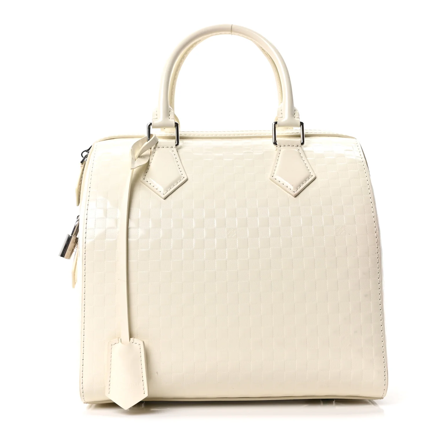 Damier Facette Speedy Cube MM Creme