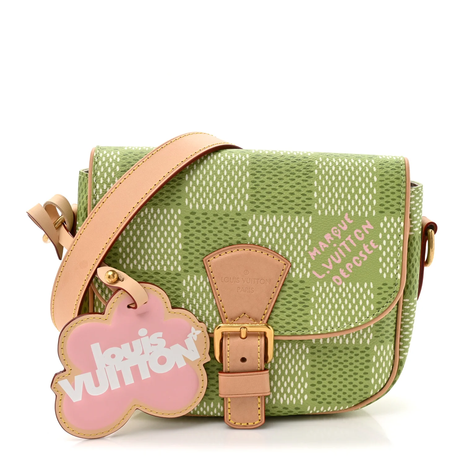 Damier Golf Montsouris Messenger PM Green