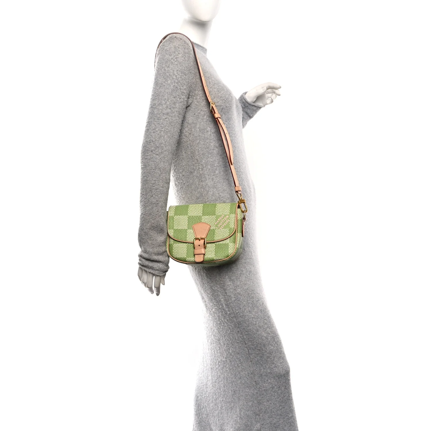 Damier Golf Montsouris Messenger PM Green - Image 2