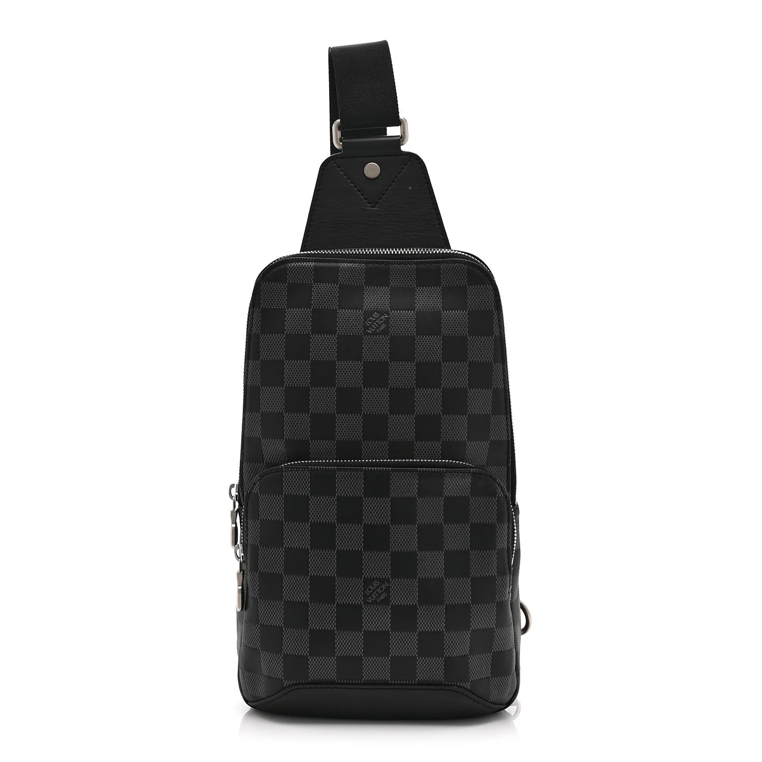 Damier Graphite Avenue Sling Bag Onyx Silver