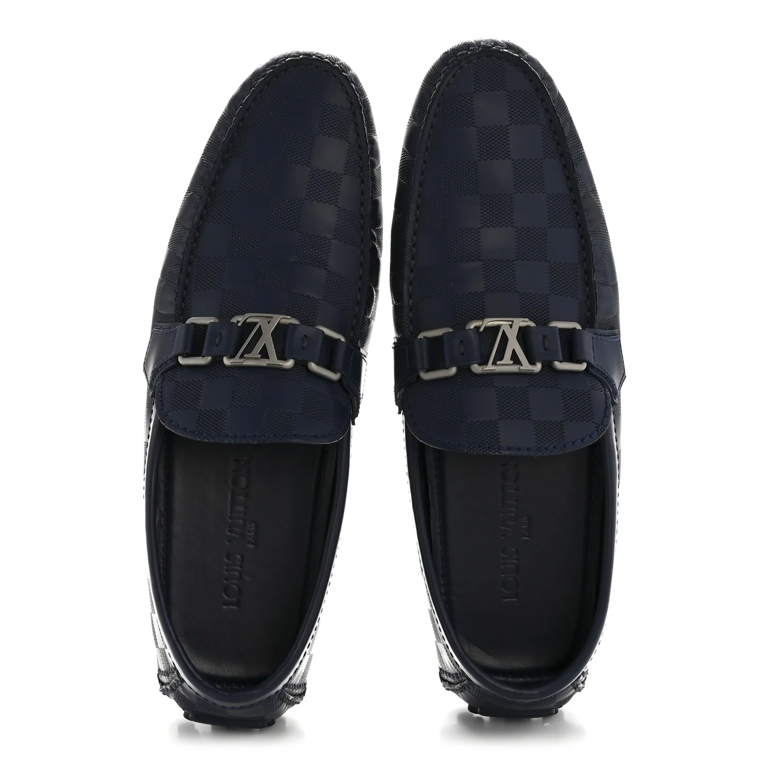 Damier Infini Mens Hockenheim Moccasin Loafers 9 Cosmos - Image 2