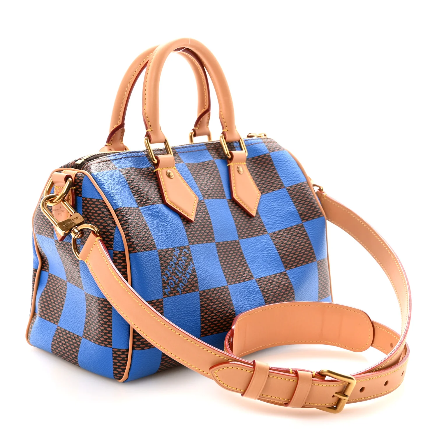 Damier Pop Speedy Bandouliere 25 Blue - Image 3