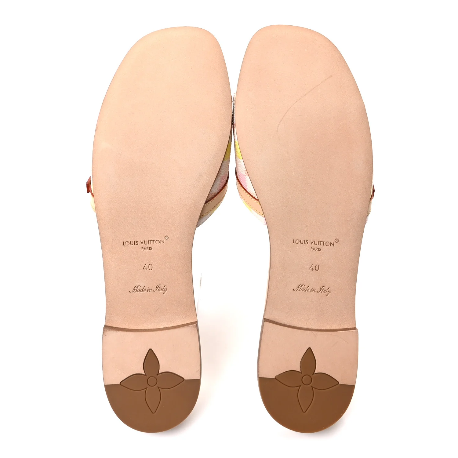Damierlicious Neo Revival Flat Mule Sandals 40 Rose Peach - Image 6