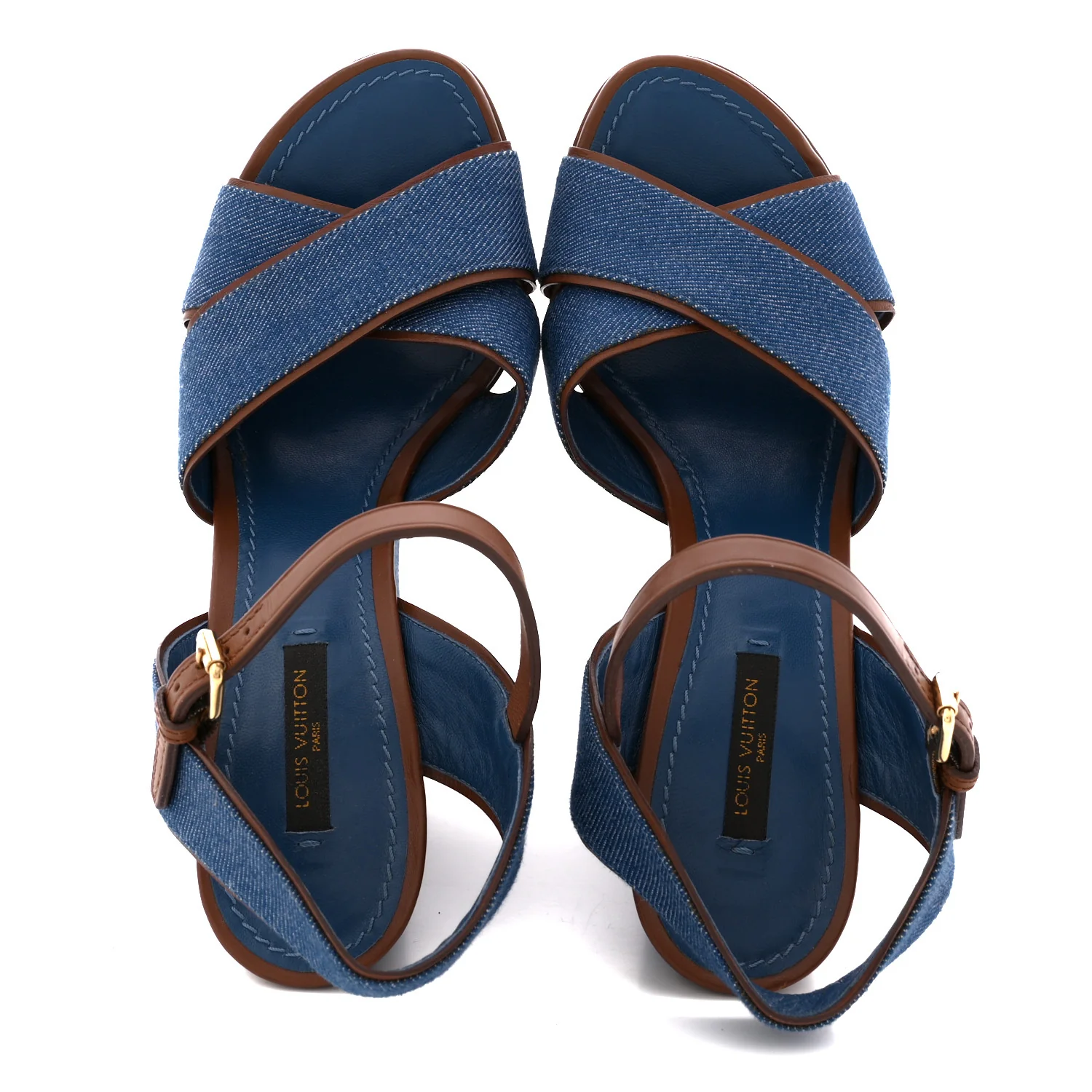 Denim Articles de Voyage Wedges 37.5 Blue - Image 2