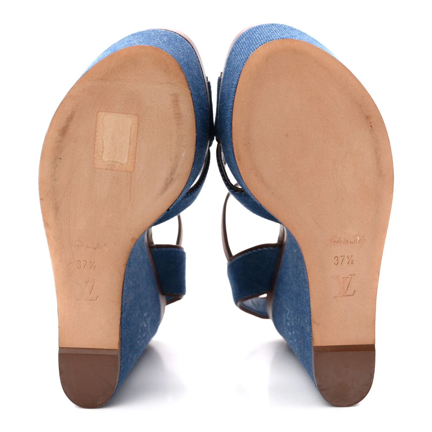 Denim Articles de Voyage Wedges 37.5 Blue - Image 7