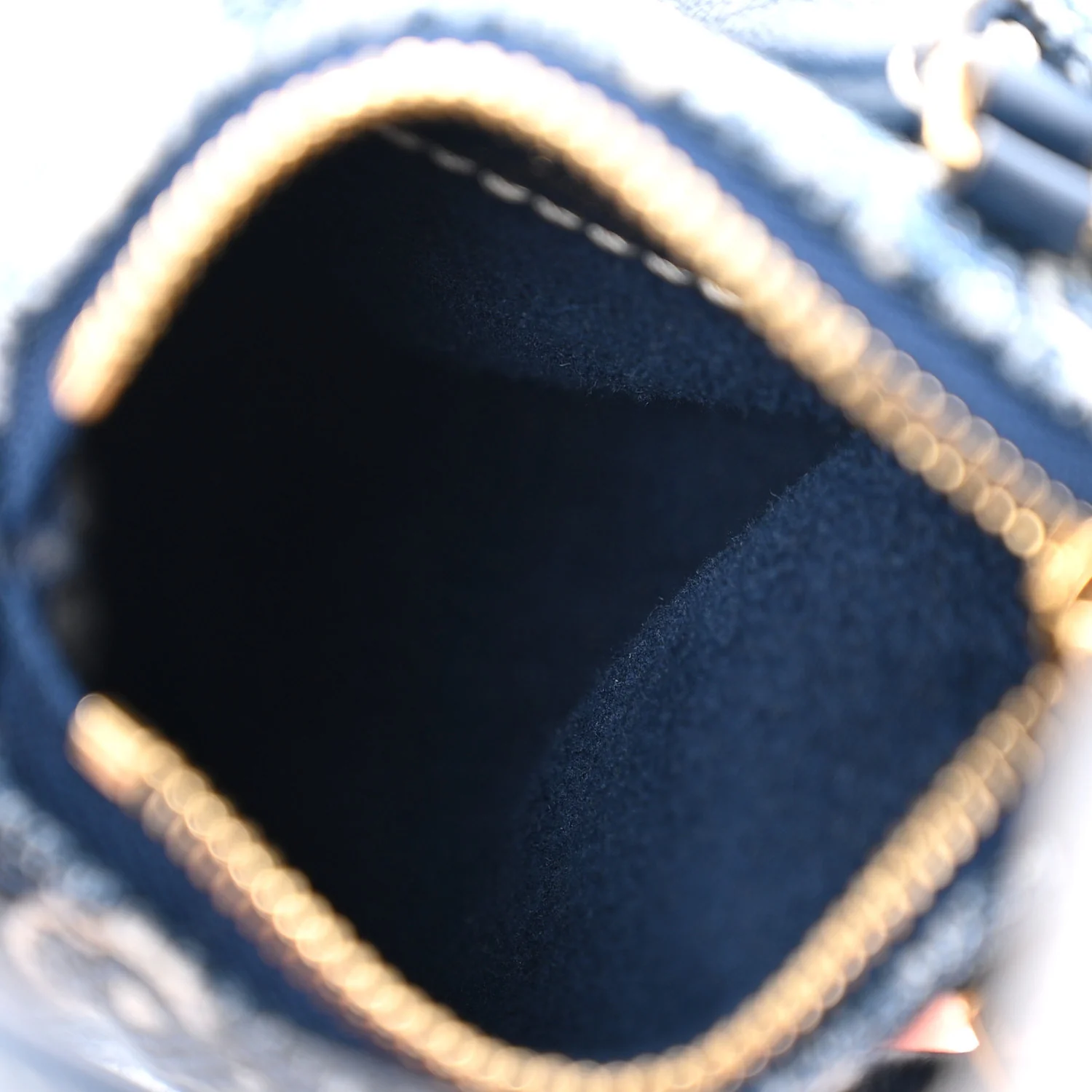 Denim Monogram Jacquard Micro Speedy Bag Charm Bleu - Image 3