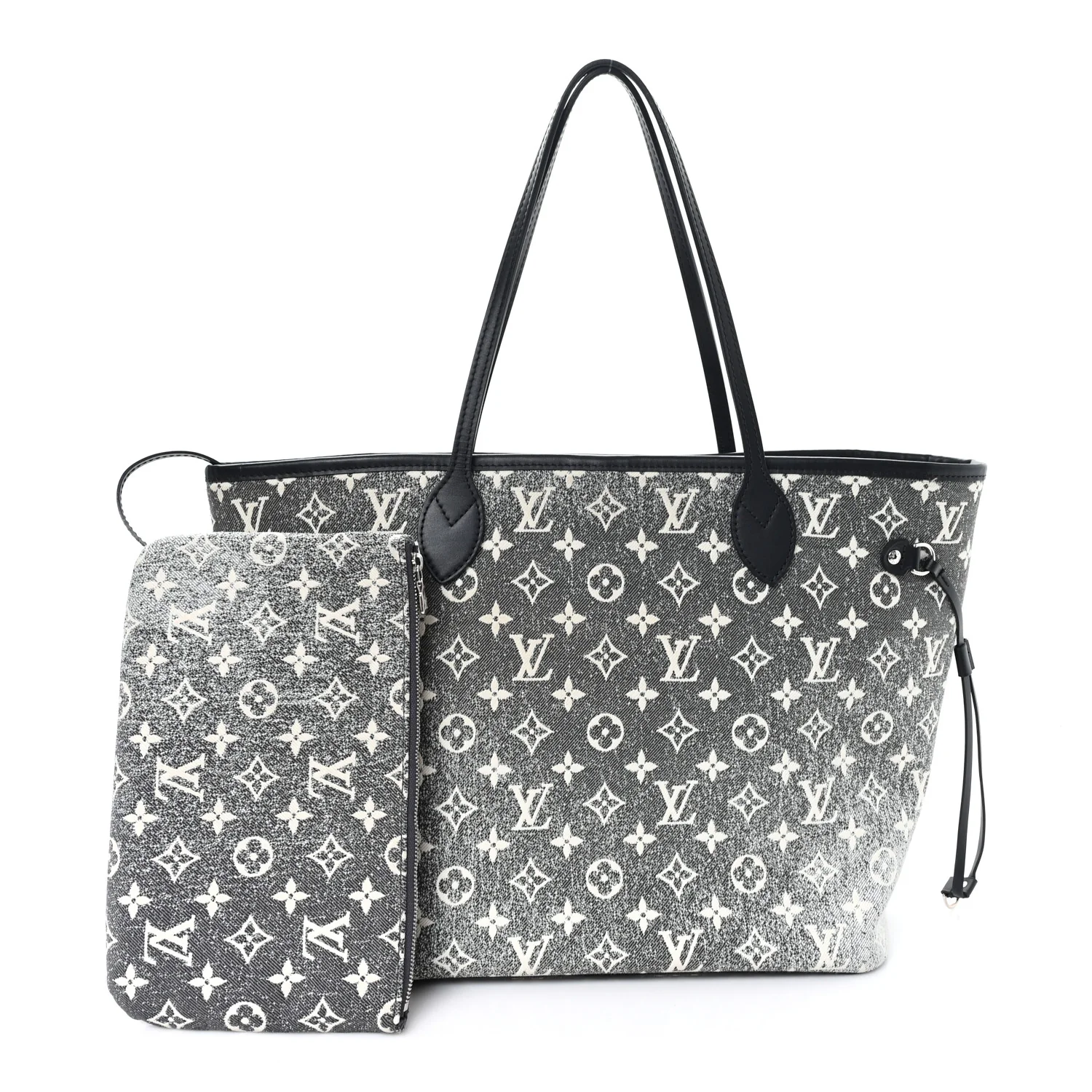 Denim Monogram Jacquard Neverfull MM Grey - Image 3