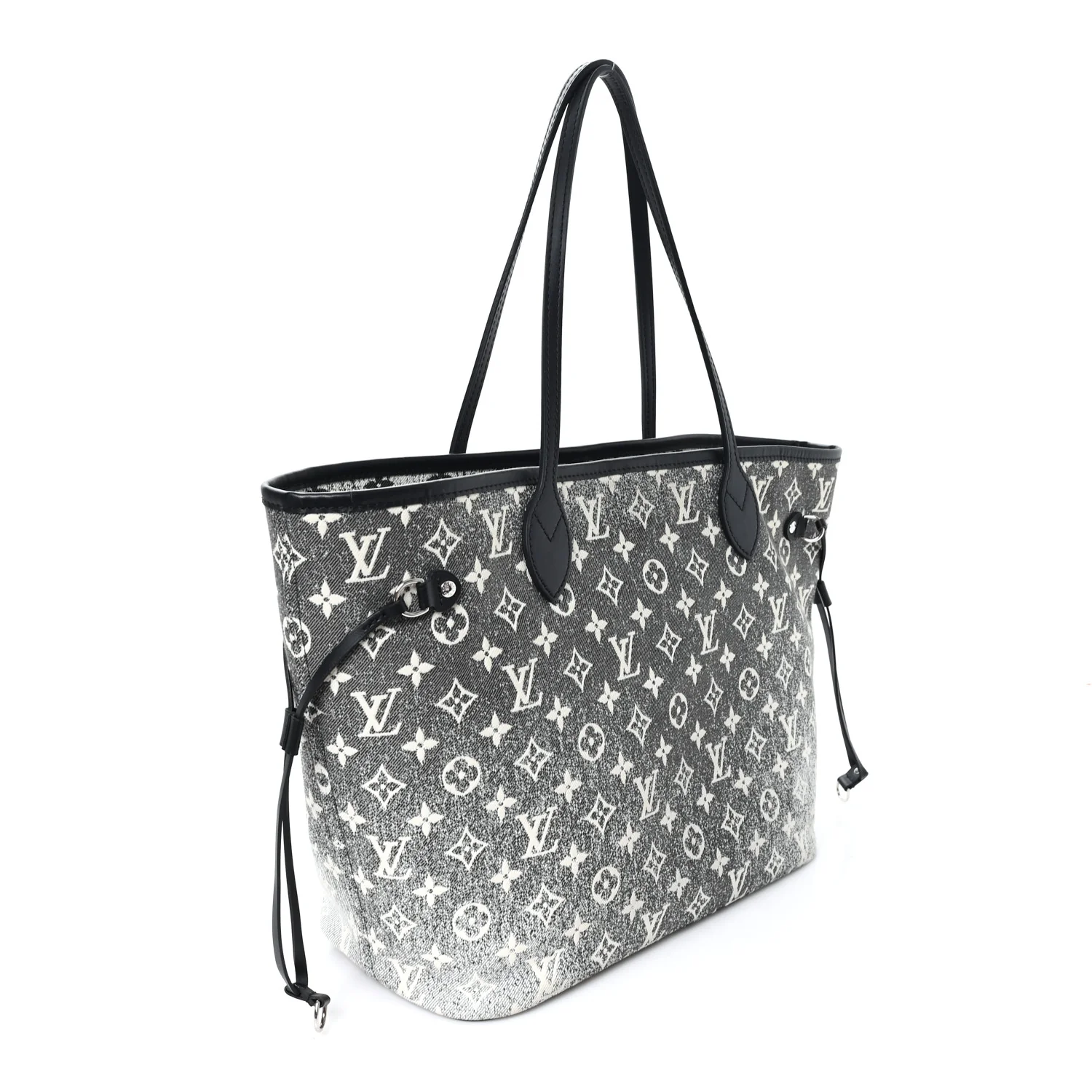 Denim Monogram Jacquard Neverfull MM Grey - Image 4