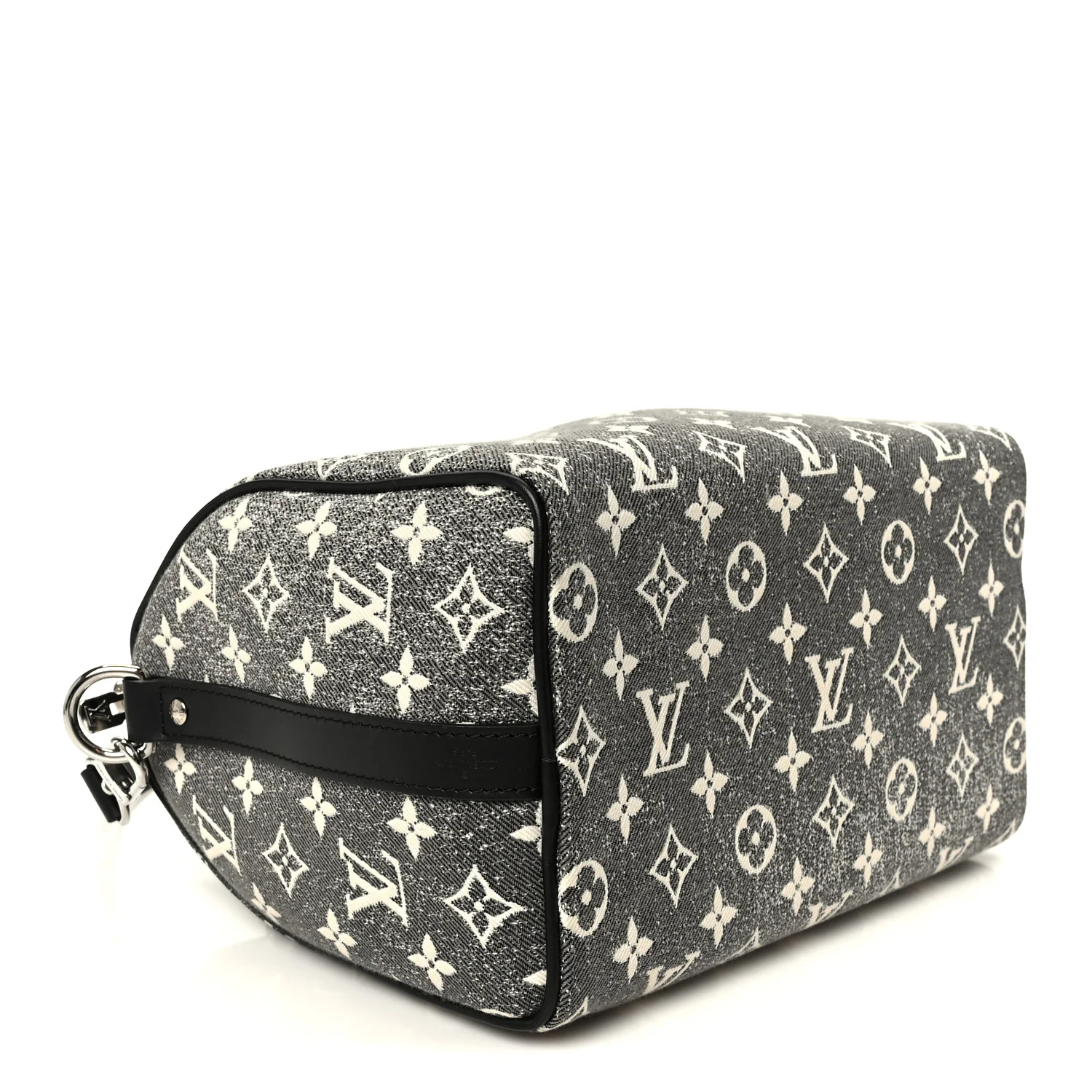 Denim Monogram Jacquard Speedy Bandouliere 25 Black - Image 4