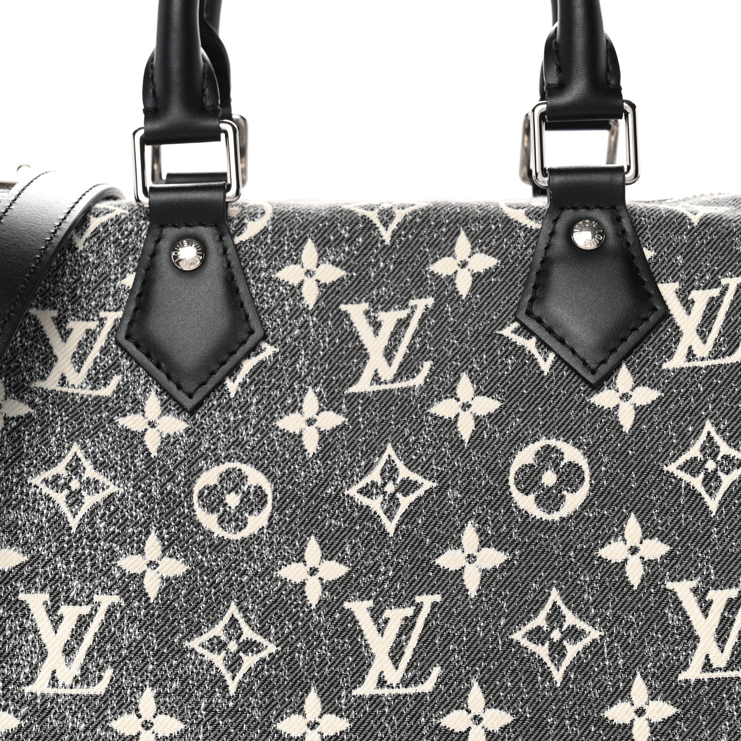 Denim Monogram Jacquard Speedy Bandouliere 25 Black - Image 7
