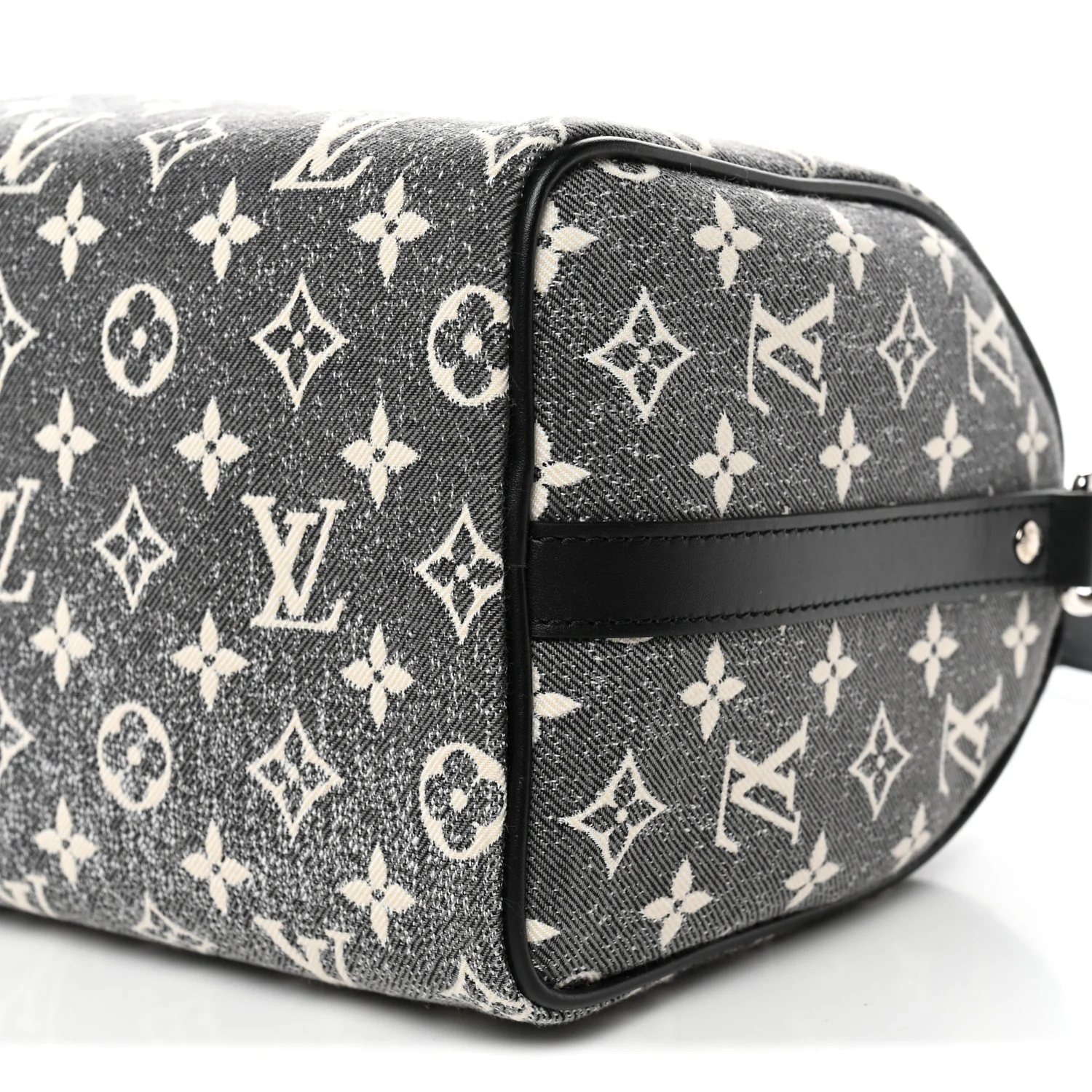 Denim Monogram Jacquard Speedy Bandouliere 25 Black - Image 9