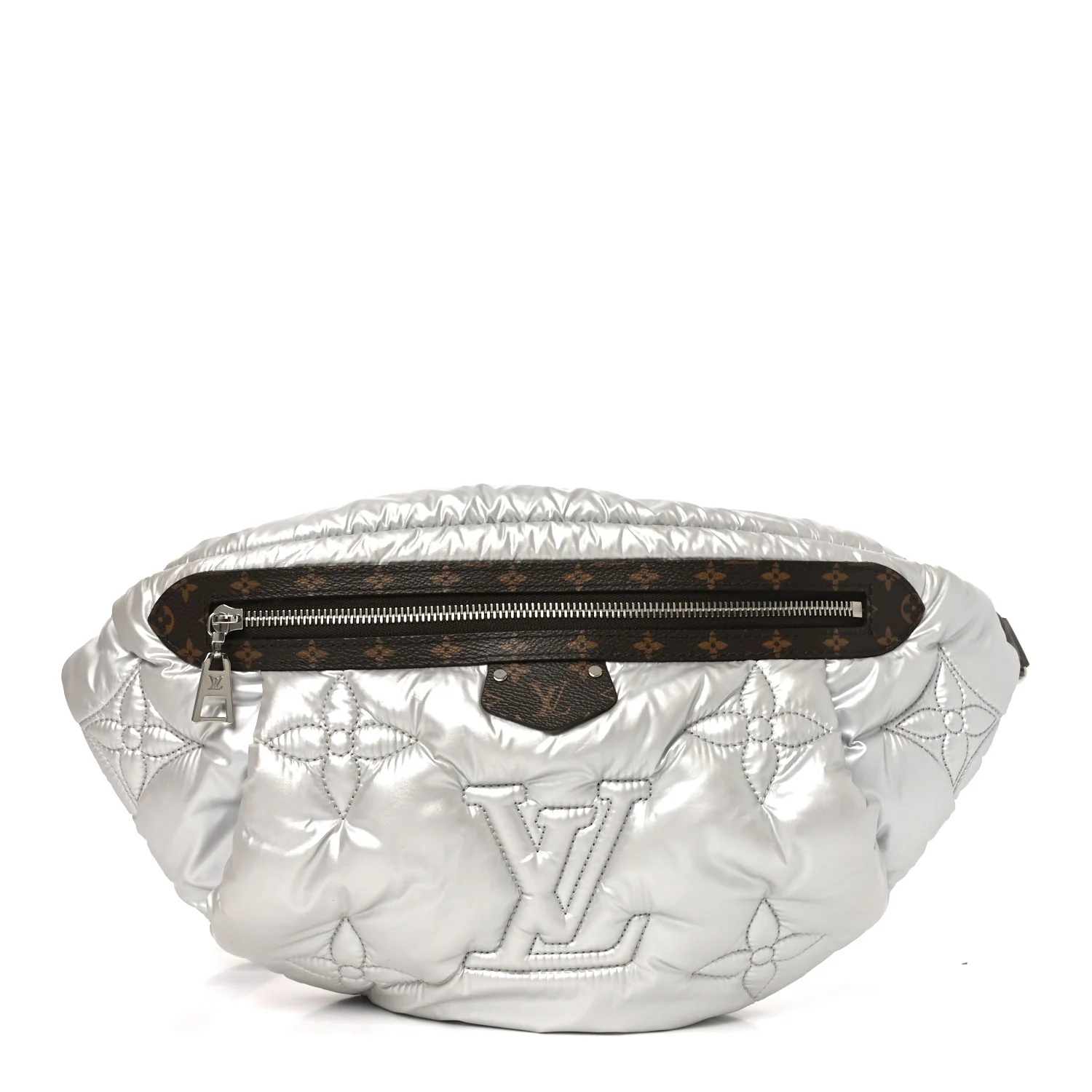 Econyl Monogram Pillow BumBag Silver