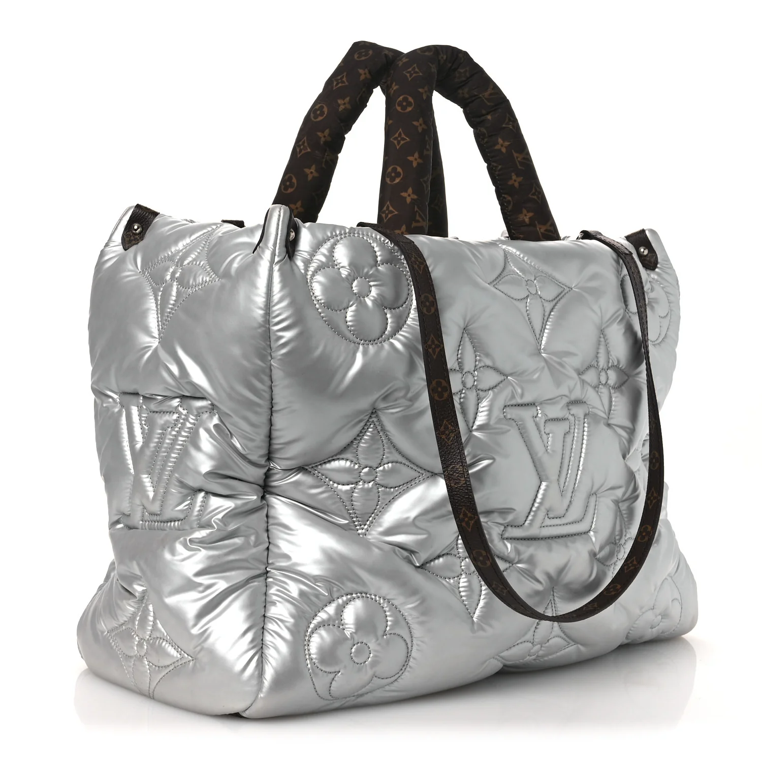 Econyl Monogram Pillow Giant Onthego GM Silver - Image 2