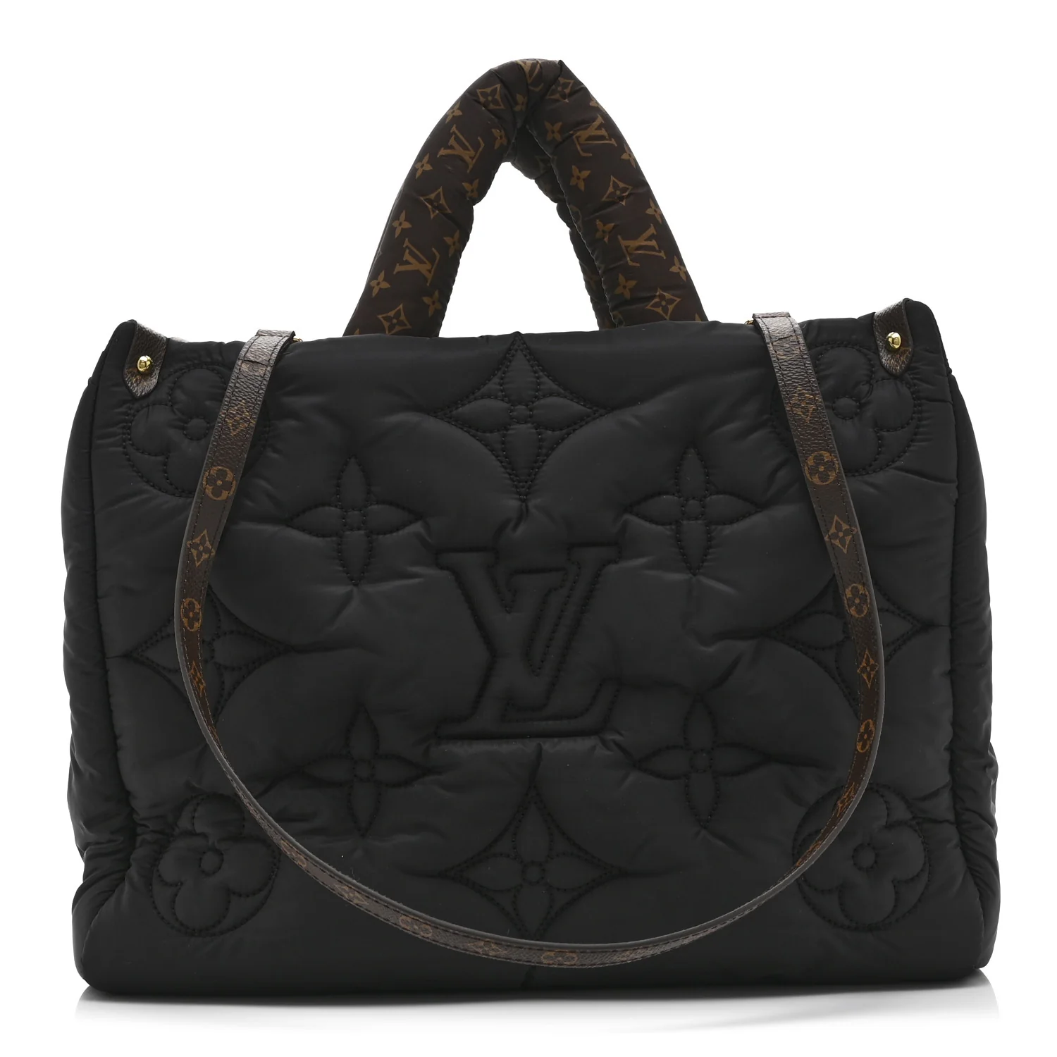 Econyl Monogram Pillow Giant Onthego MM Black