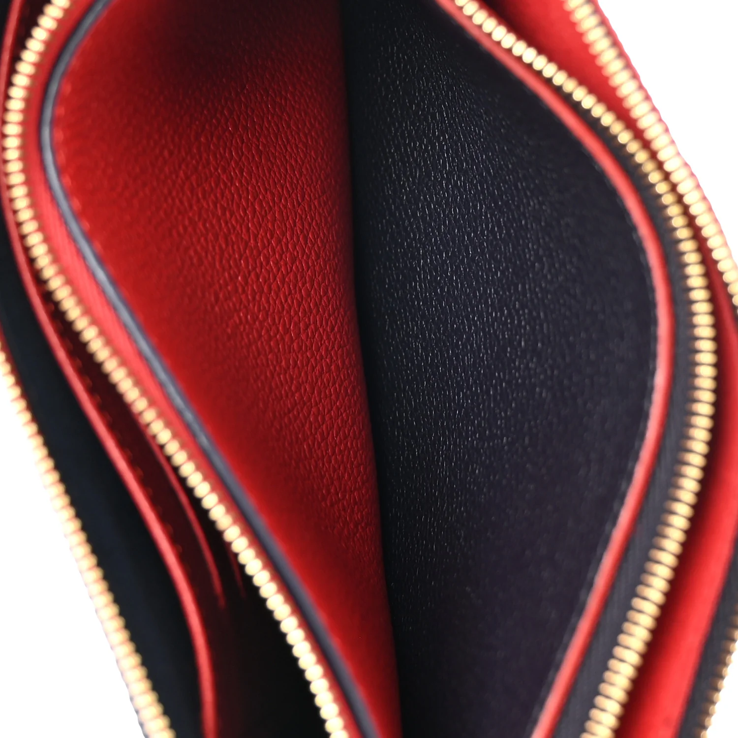 Empreinte Double Zip Pochette Marine Rouge - Image 6