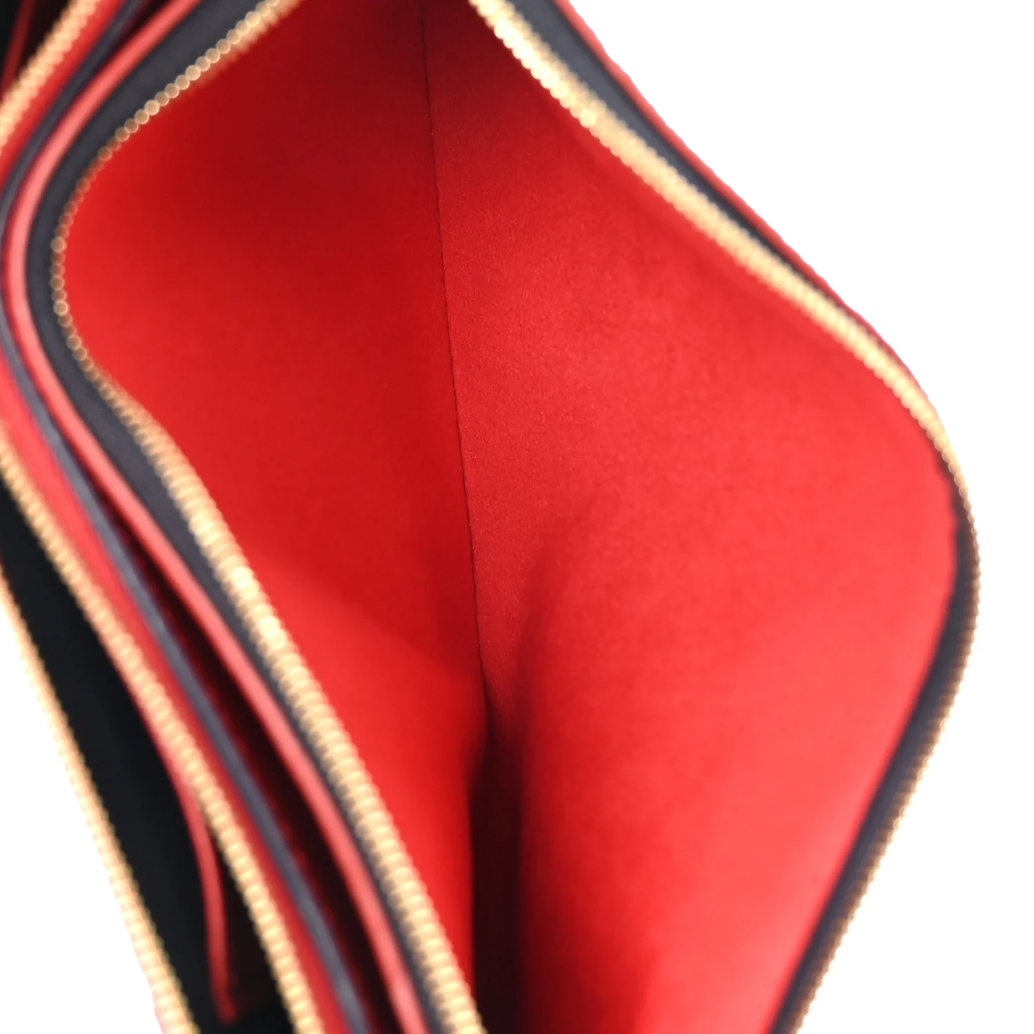 Empreinte Double Zip Pochette Marine Rouge - Image 7
