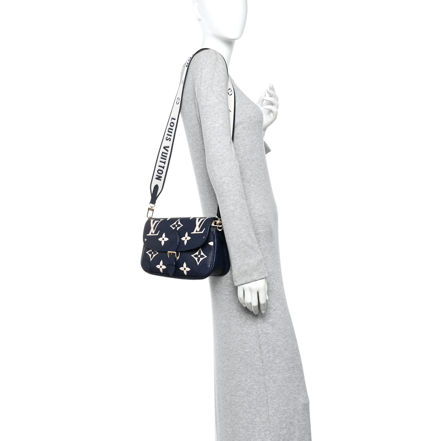 Empreinte Giant Monogram Diane Navy Creme - Image 2