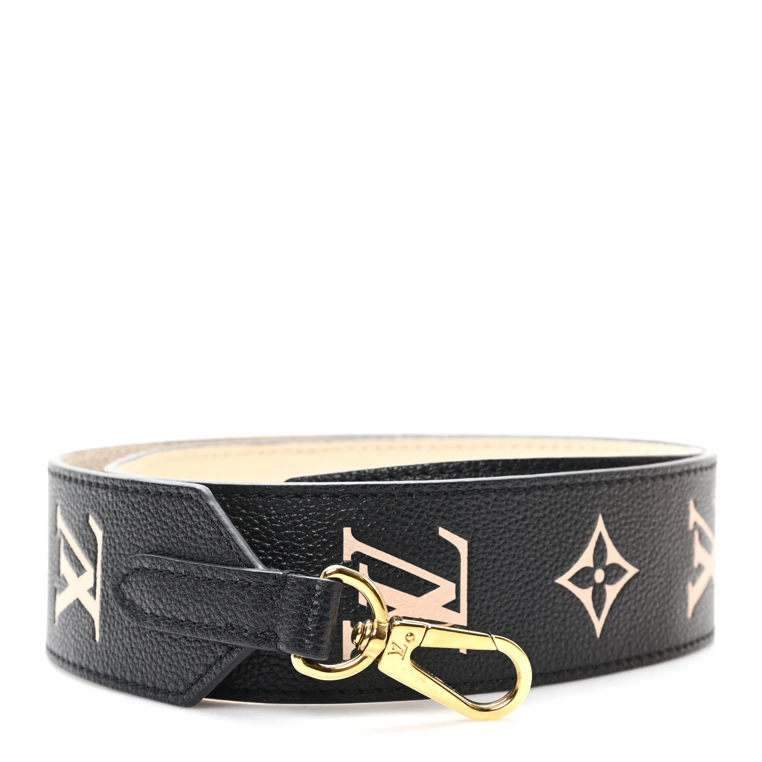 Empreinte Monogram Bandouliere Shoulder Strap Black Beige