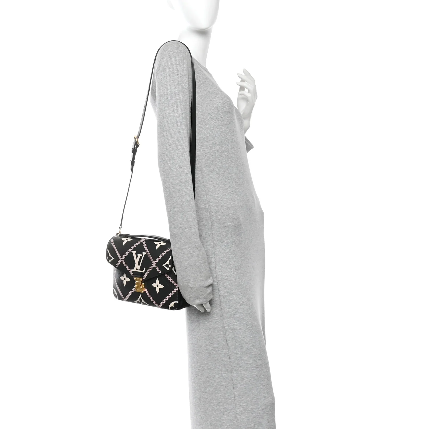 Empreinte Monogram Giant Broderies Pochette Metis Black - Image 2