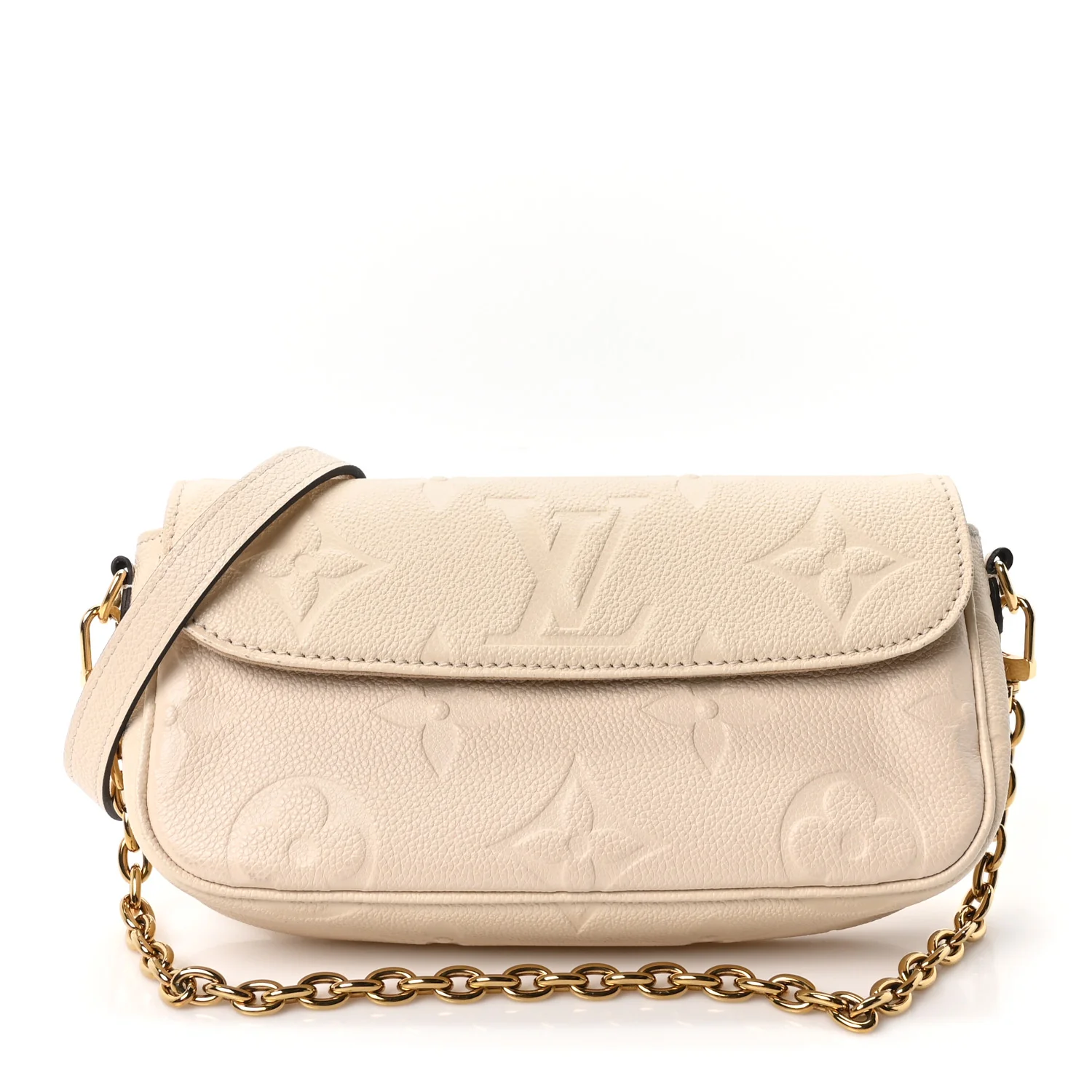 Empreinte Monogram Giant Ivy Wallet On Chain Cream