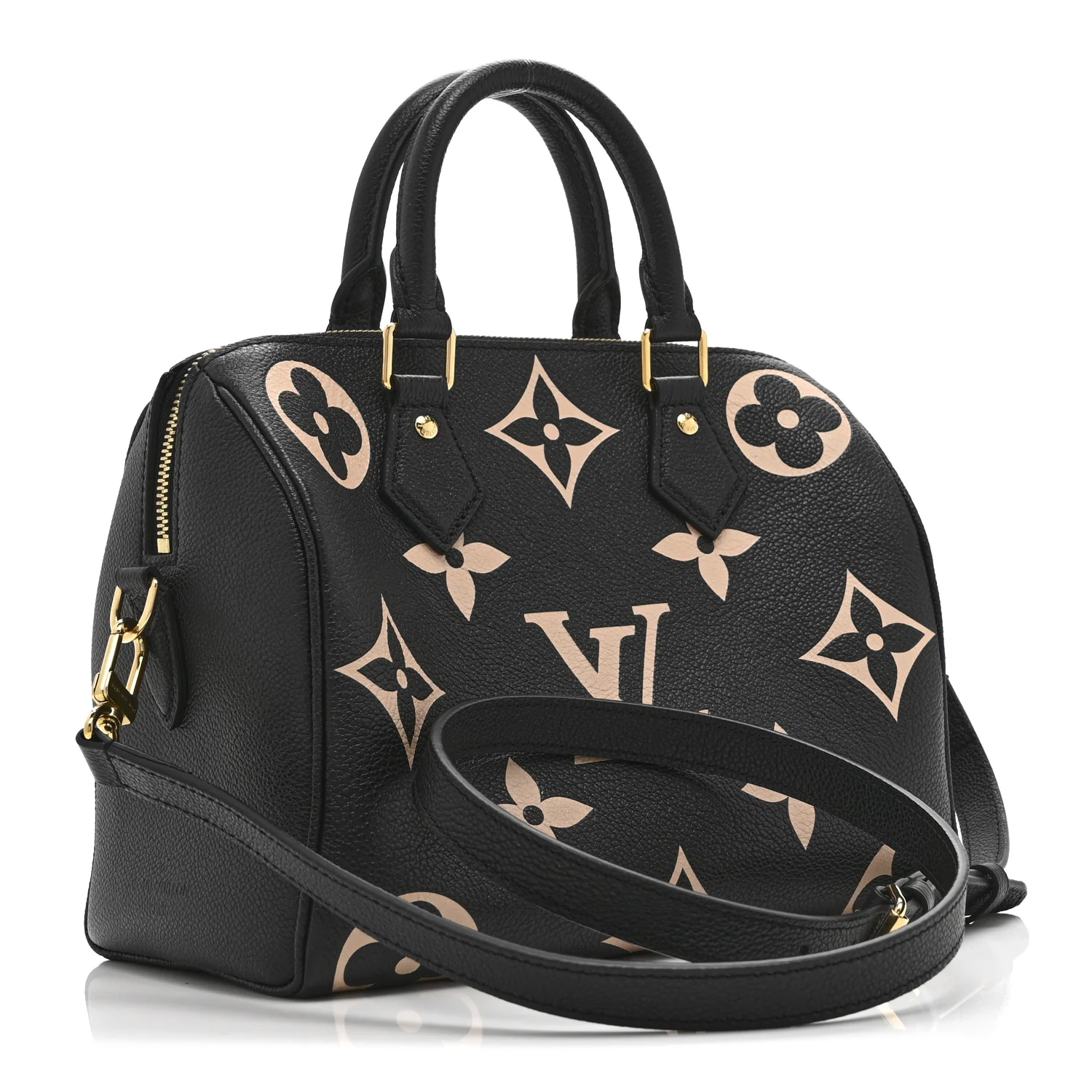 Empreinte Monogram Giant Speedy Bandouliere 25 Black Beige - Image 3