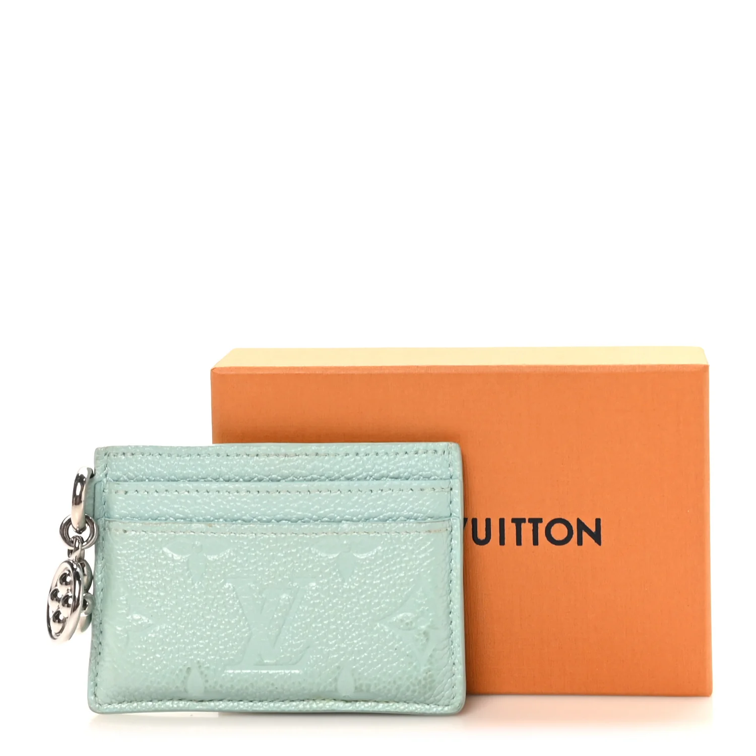 Empreinte Monogram LV Charms Card Holder Pearly Lagoon Turquoise - Image 8