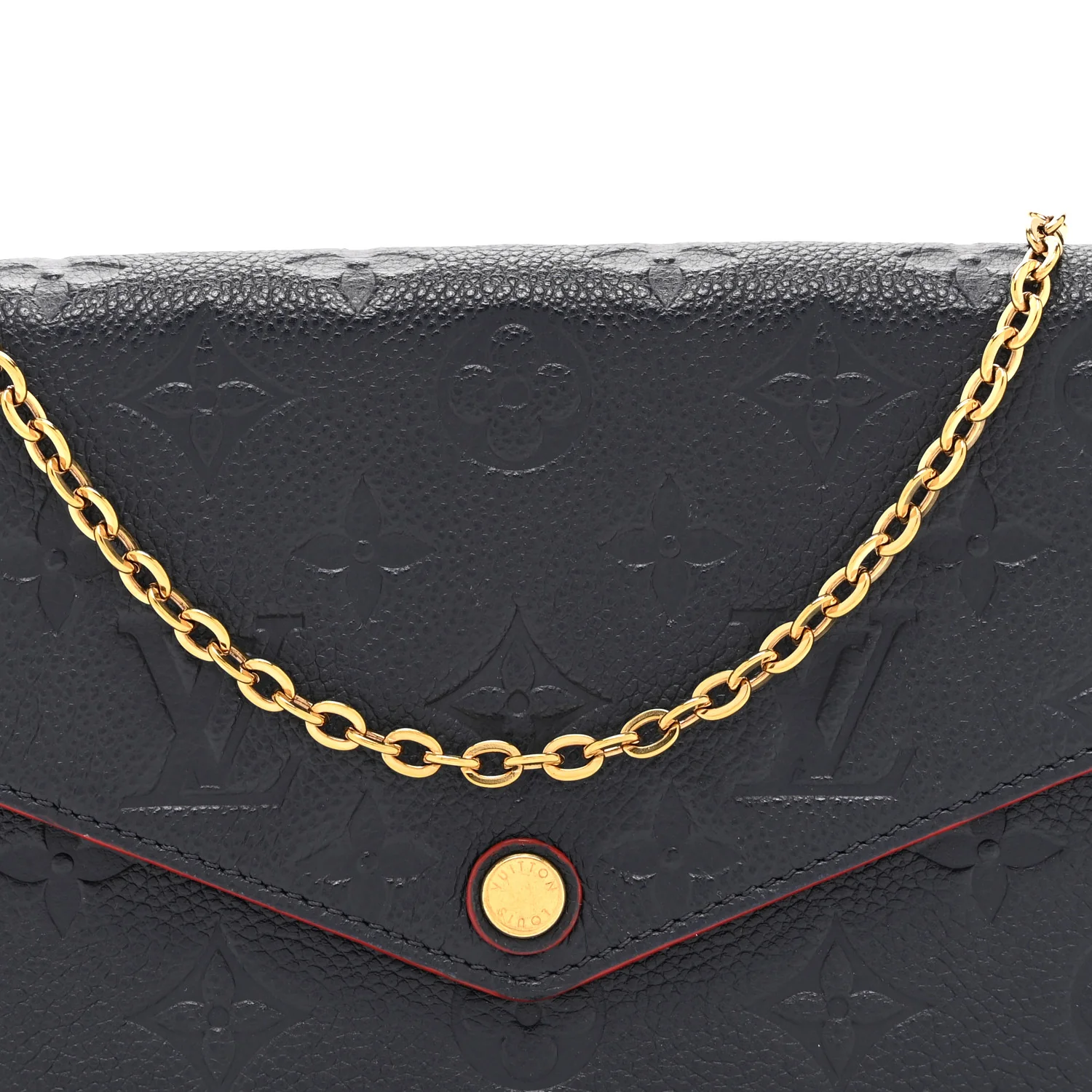 Empreinte Pochette Felicie Chain Wallet Marine Rouge - Image 9