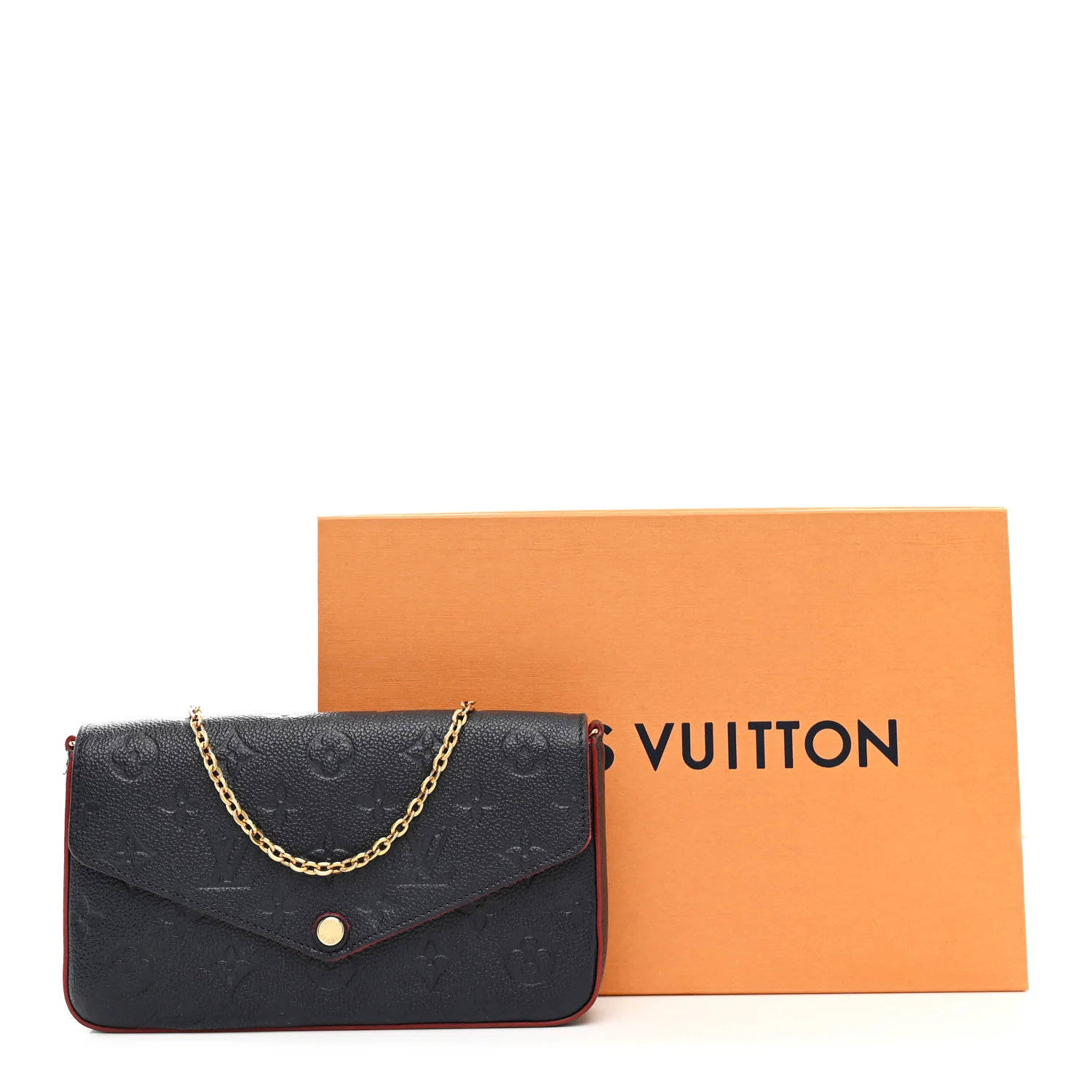 Empreinte Pochette Felicie Chain Wallet Marine Rouge - Image 13