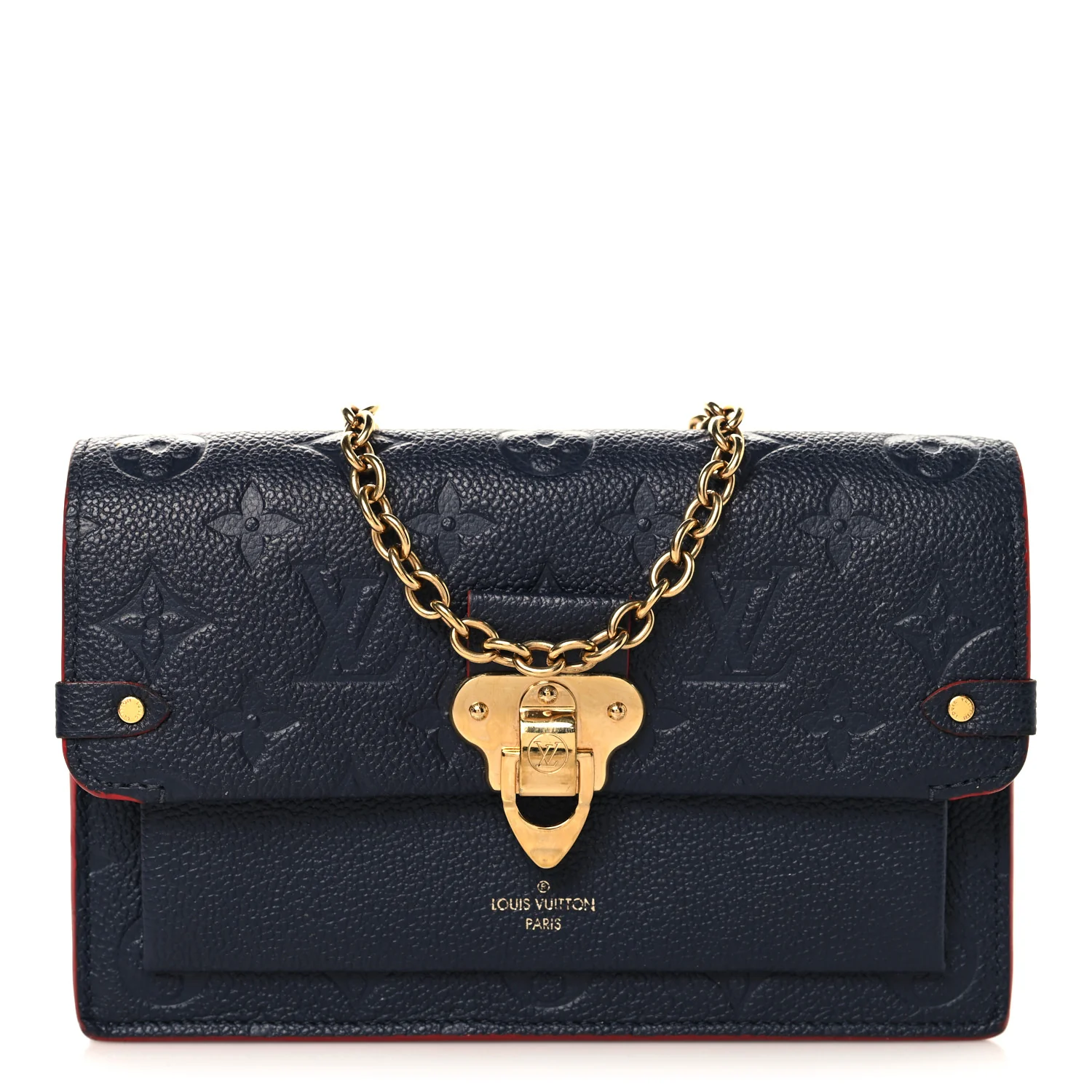 Empreinte Vavin Chain Wallet Marine Rouge