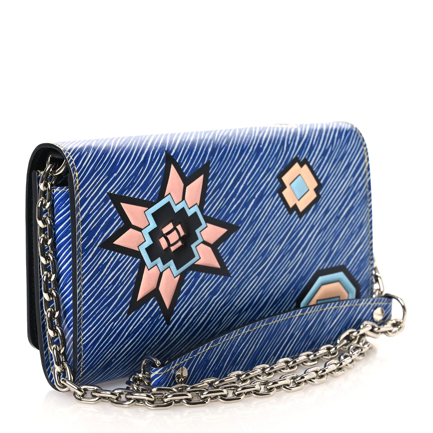 Epi Azteque Twist Chain Wallet Denim Light - Image 3