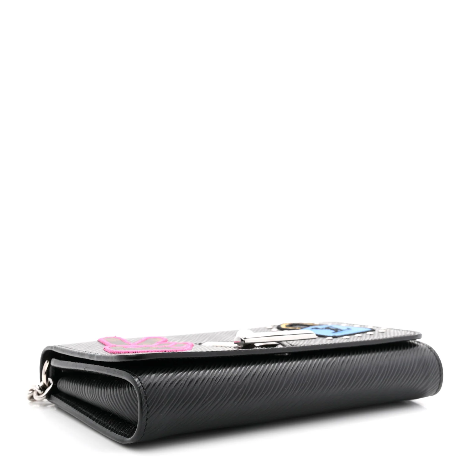Epi LV Stories Twist Chain Wallet Black - Image 4