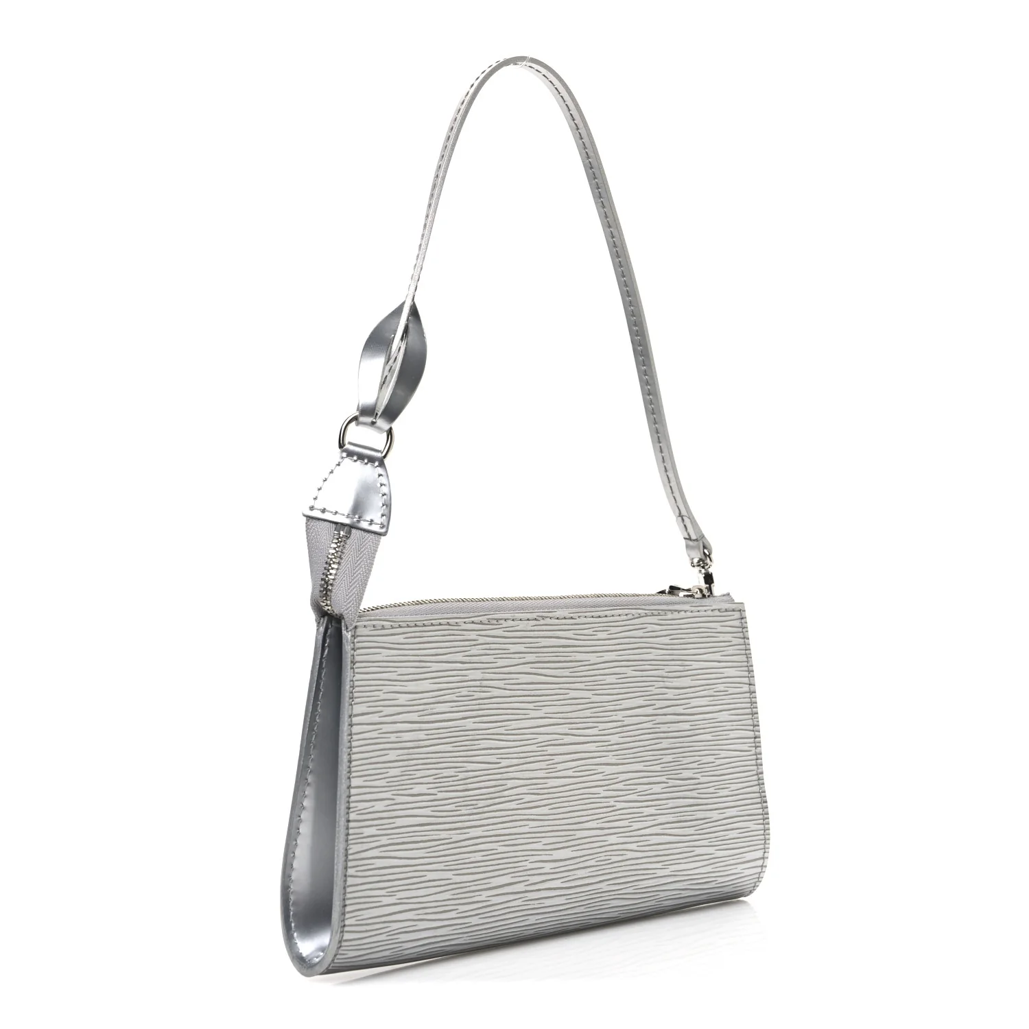 Epi Pochette Accessories Metallic Silver - Image 3