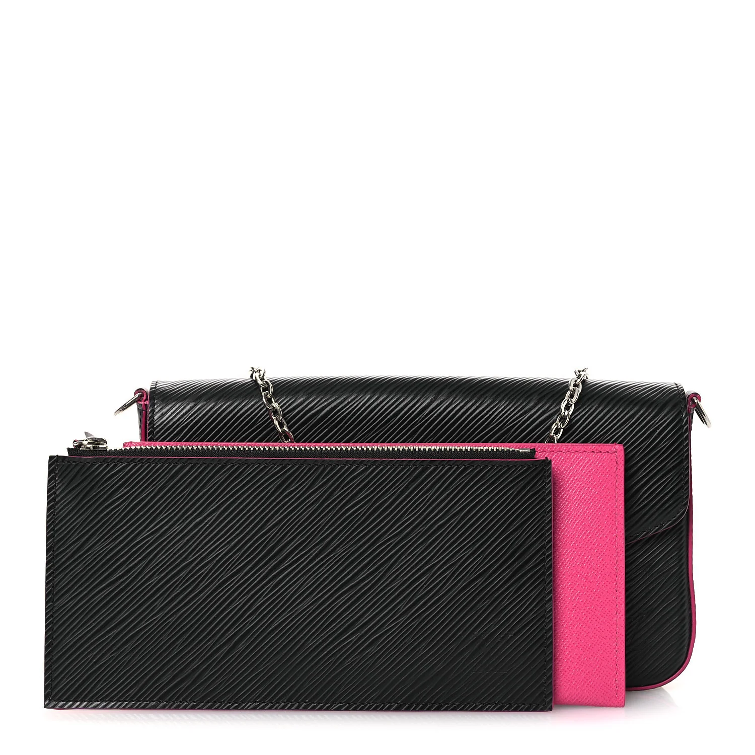Epi Pochette Felicie Black Hot Pink - Image 3