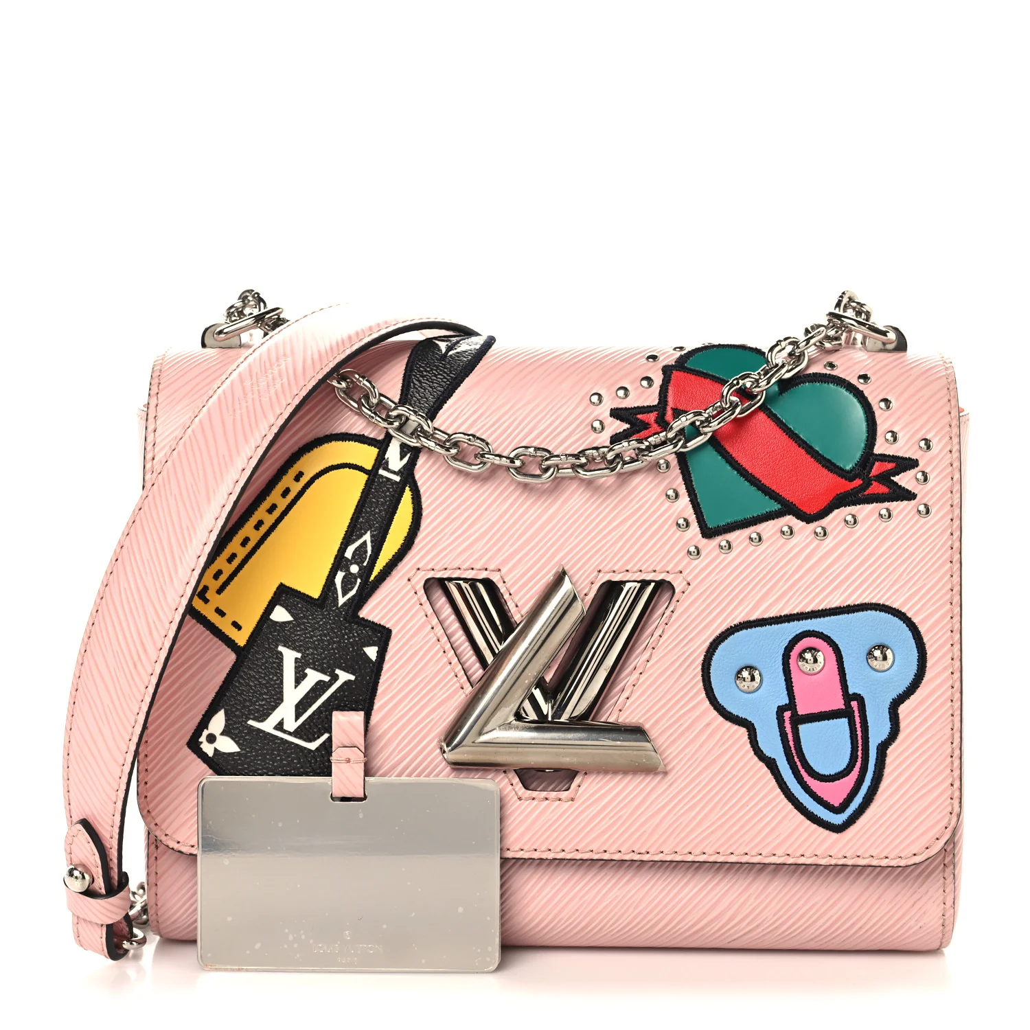Epi Travel Stickers Twist Shoulder Bag Rose Ballerine - Image 2
