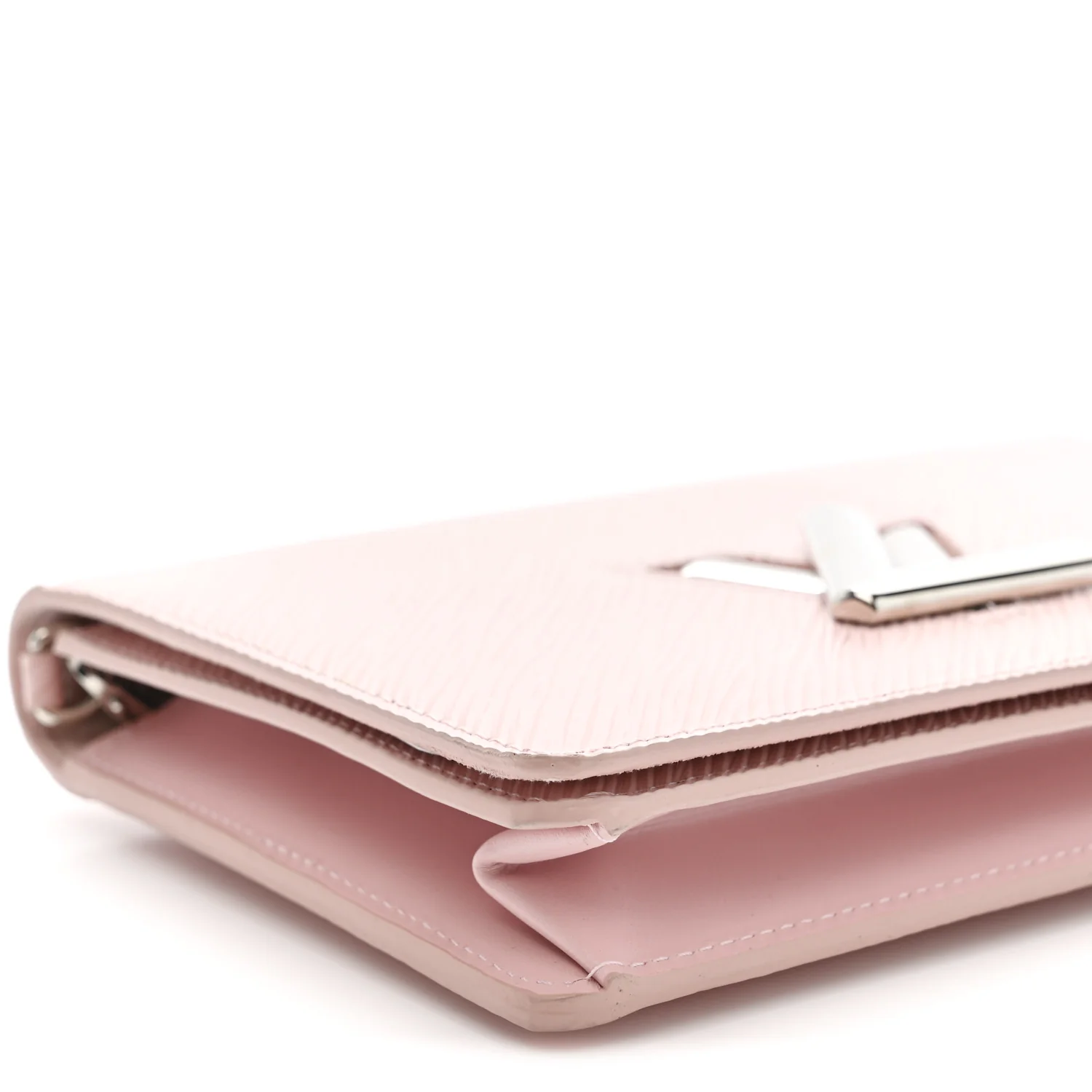 Epi Twist Belt Chain Wallet Rose Ballerine - Image 8