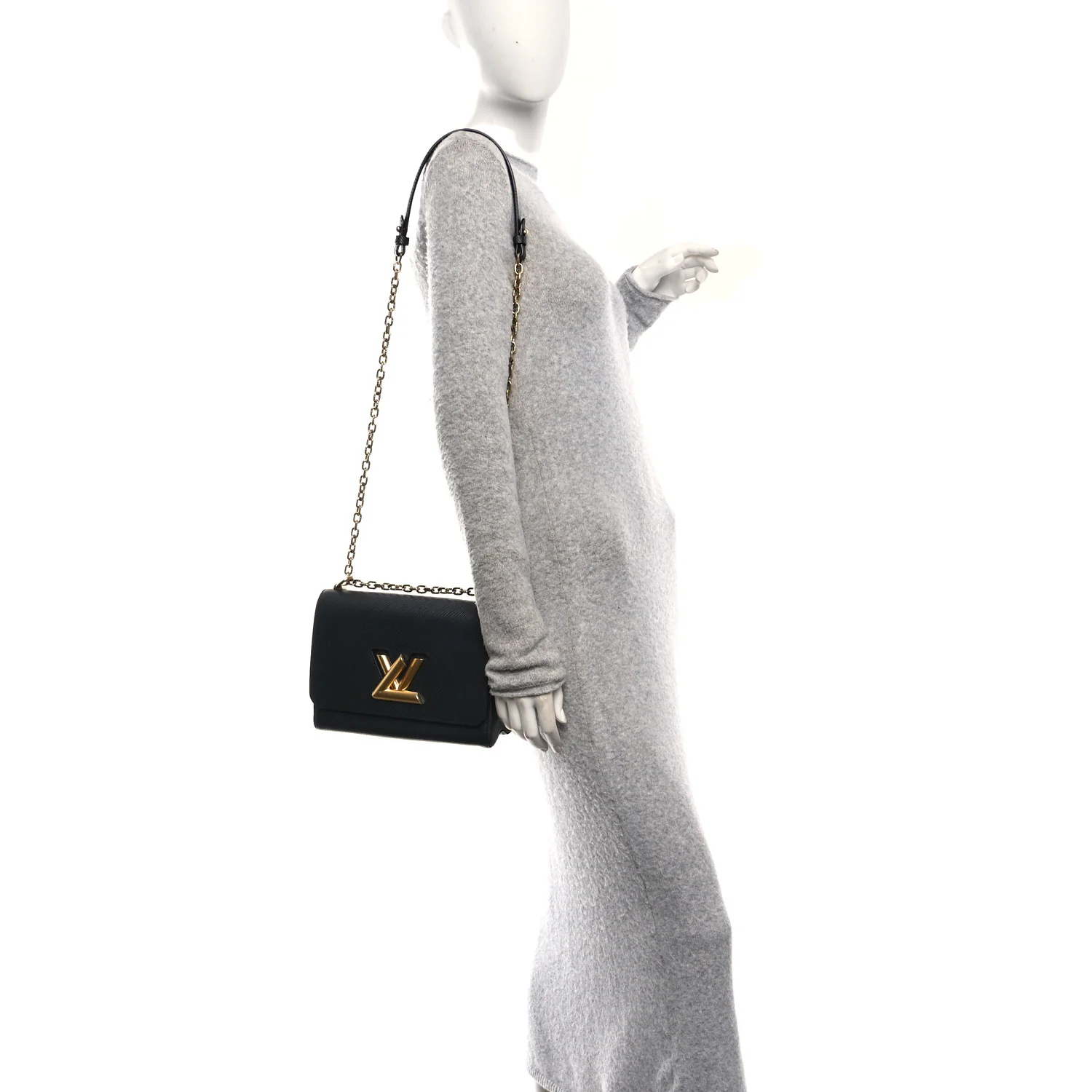 Epi Twist Shoulder Bag MM Black - Image 2
