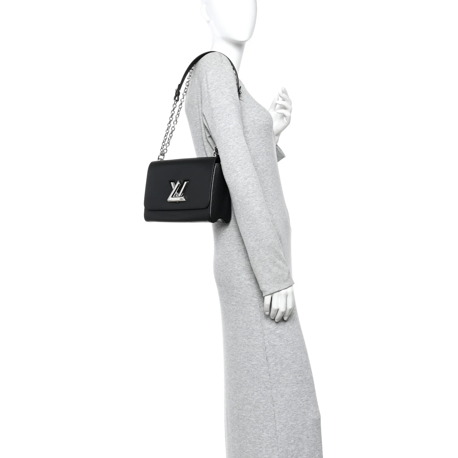 Epi Twist Shoulder Bag MM Black - Image 2