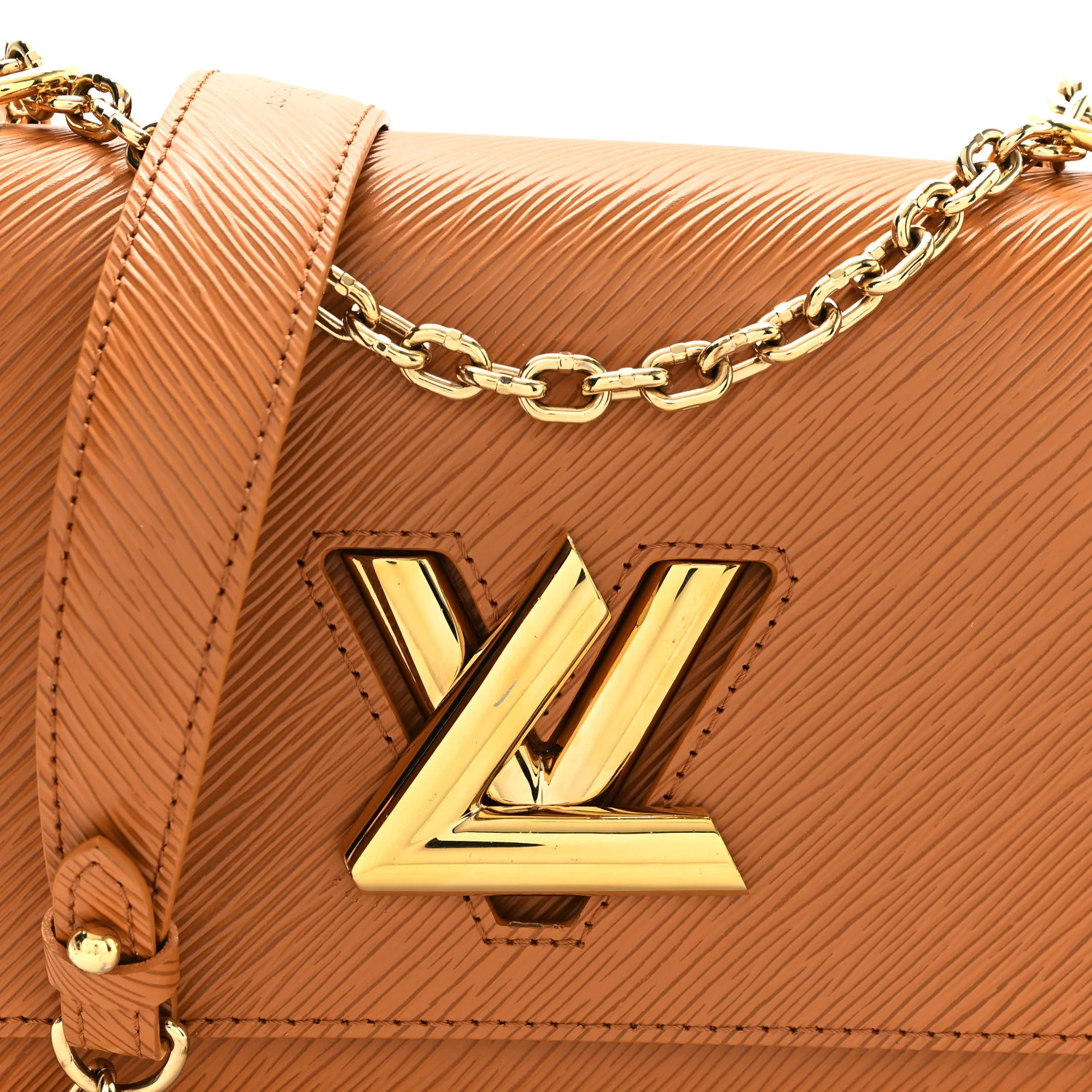 Epi Twist Shoulder Bag MM Gold Miel - Image 8