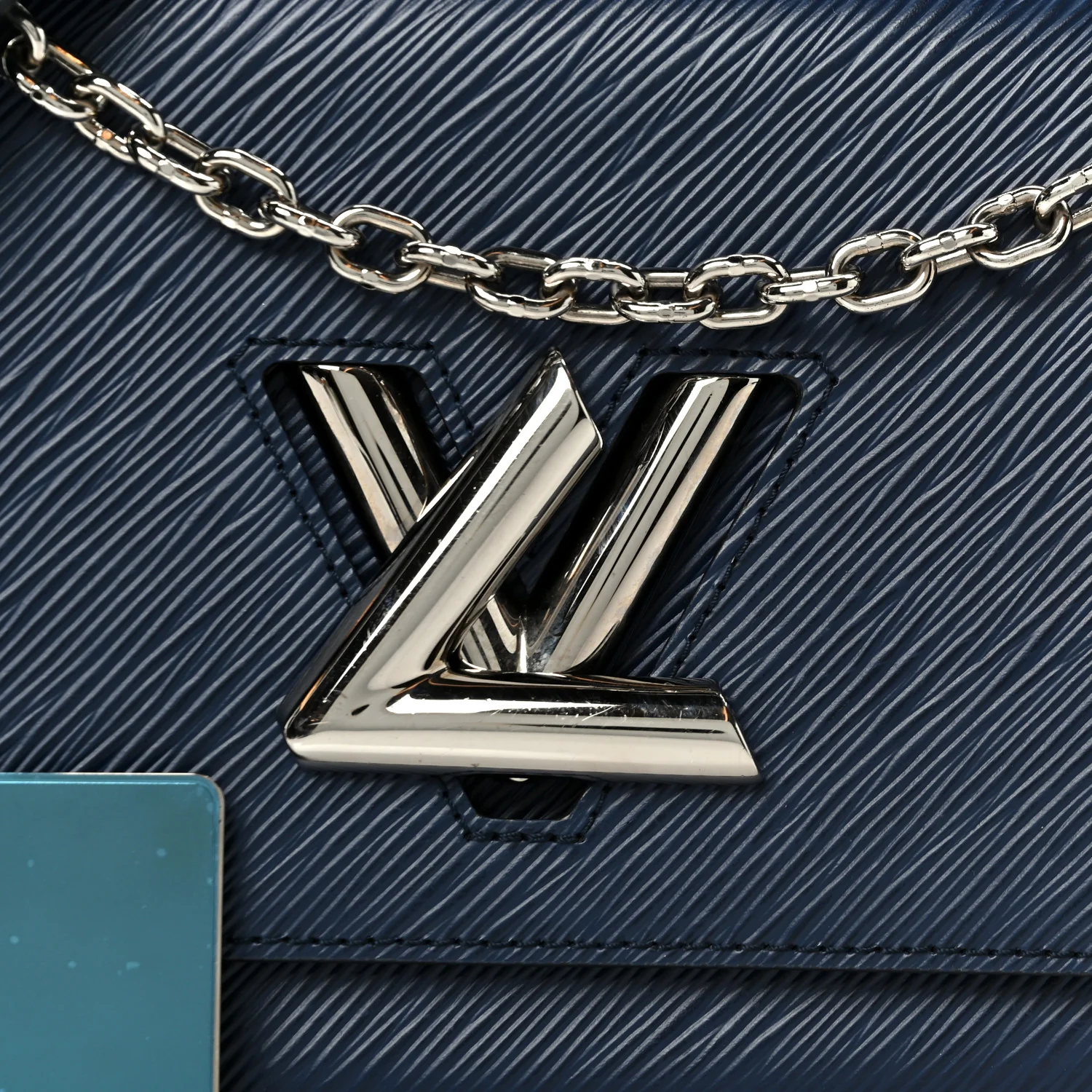 Epi Twist Shoulder Bag MM Navy - Image 10