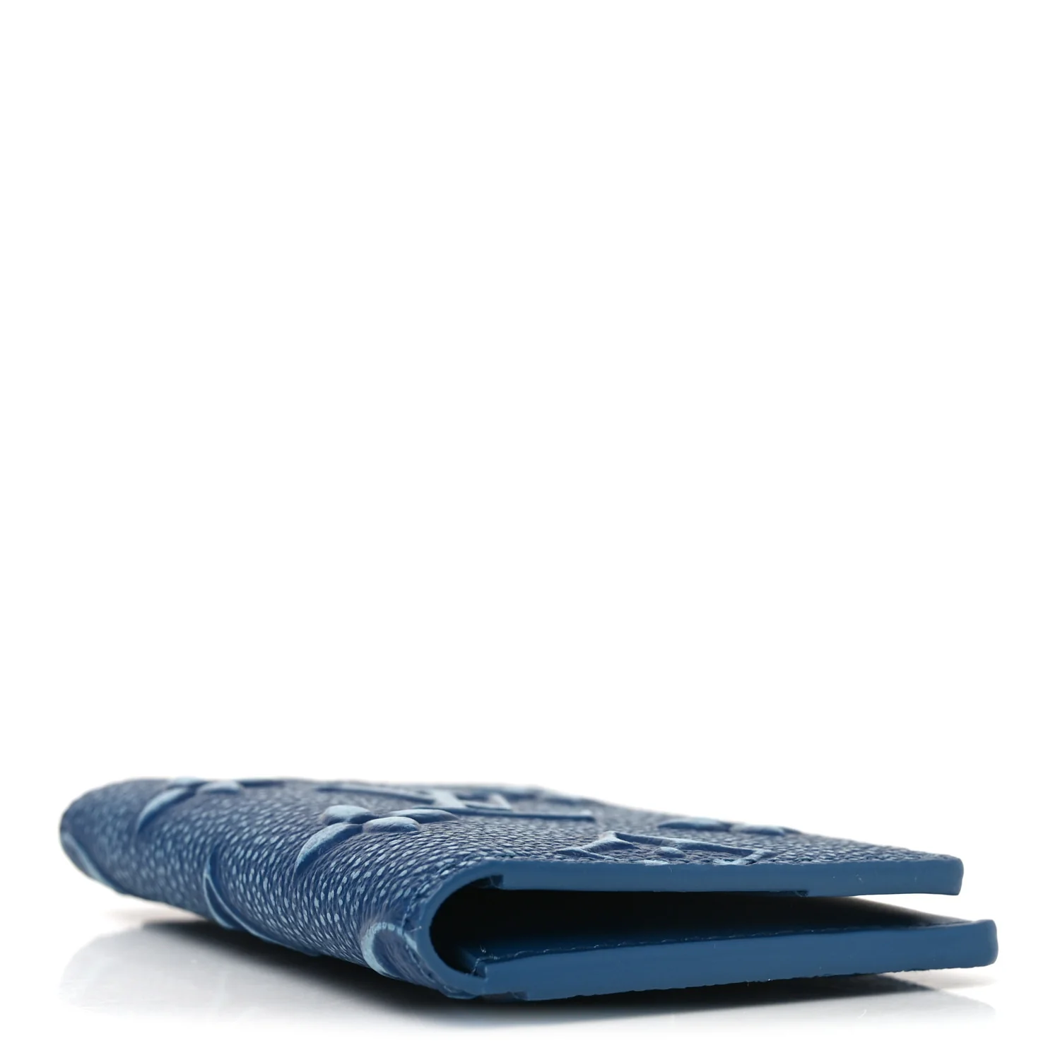 Faded Calfskin Monogram Pocket Organizer Denim Blue - Image 4