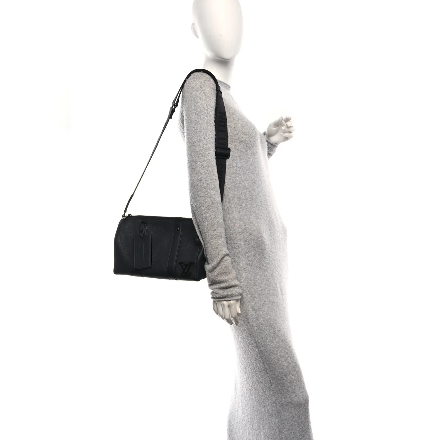 Grained Calfskin Aerogram City Keepall Black - Image 2