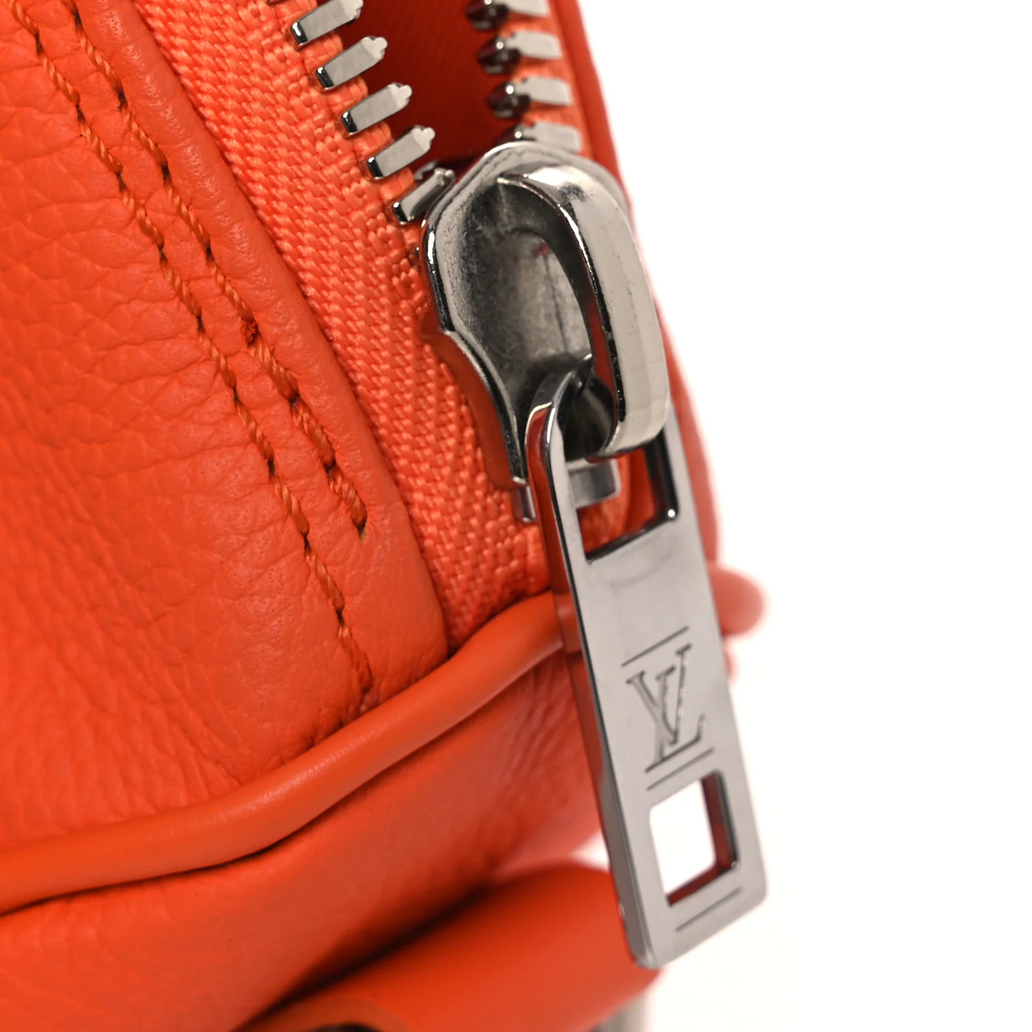 Grained Calfskin Aerogram Keepall XS Orange - Image 12