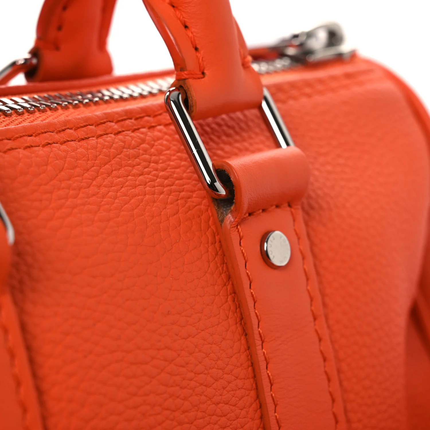 Grained Calfskin Aerogram Keepall XS Orange - Image 13