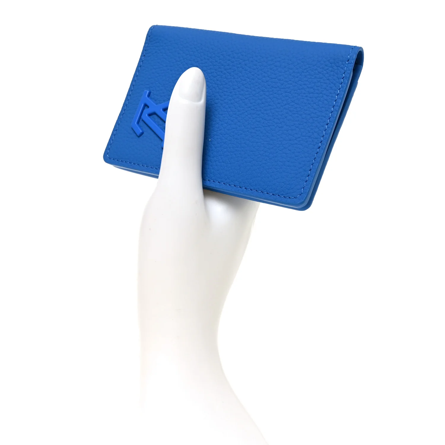 Grained Calfskin Aerogram Pocket Organizer Bright Blue - Image 2
