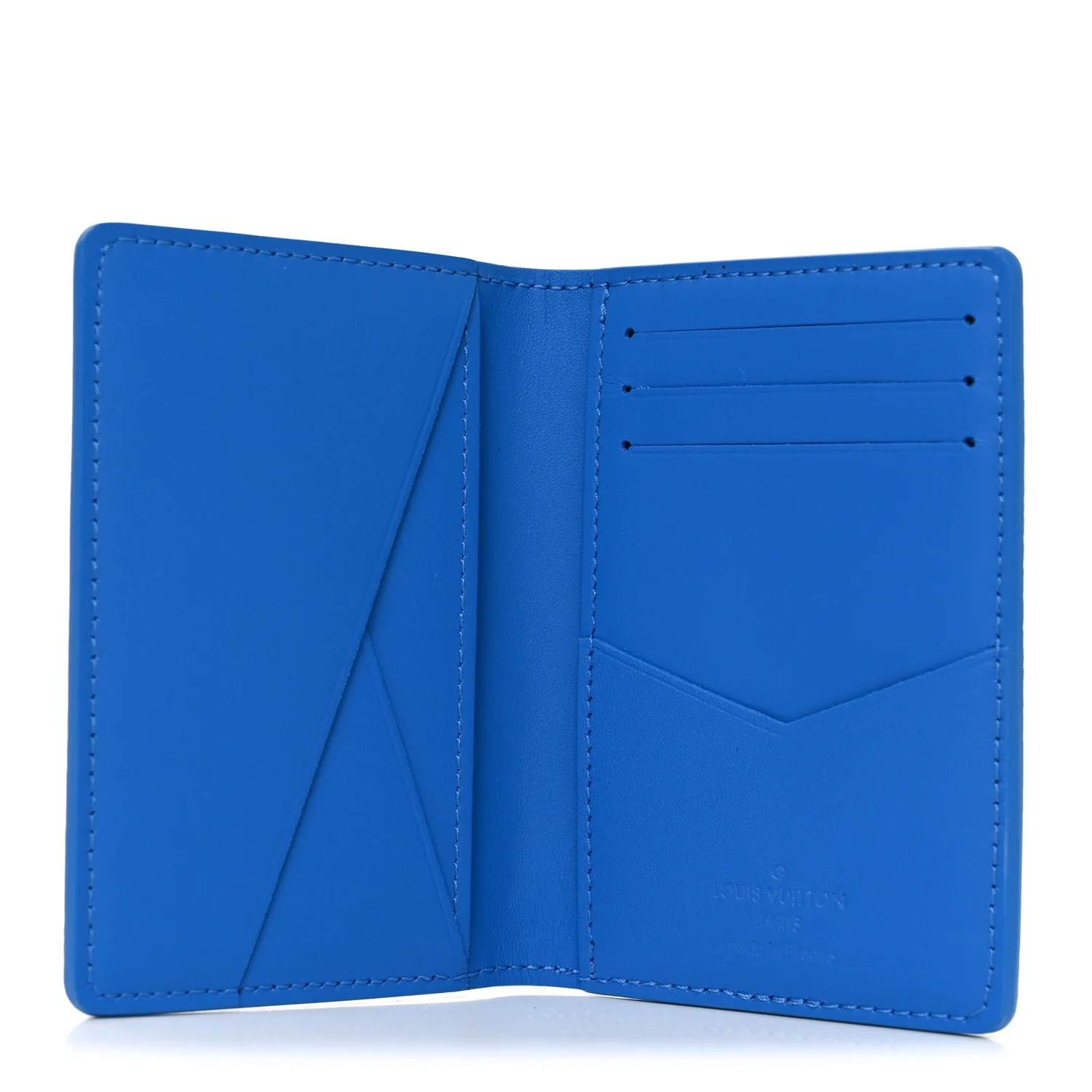 Grained Calfskin Aerogram Pocket Organizer Bright Blue - Image 5
