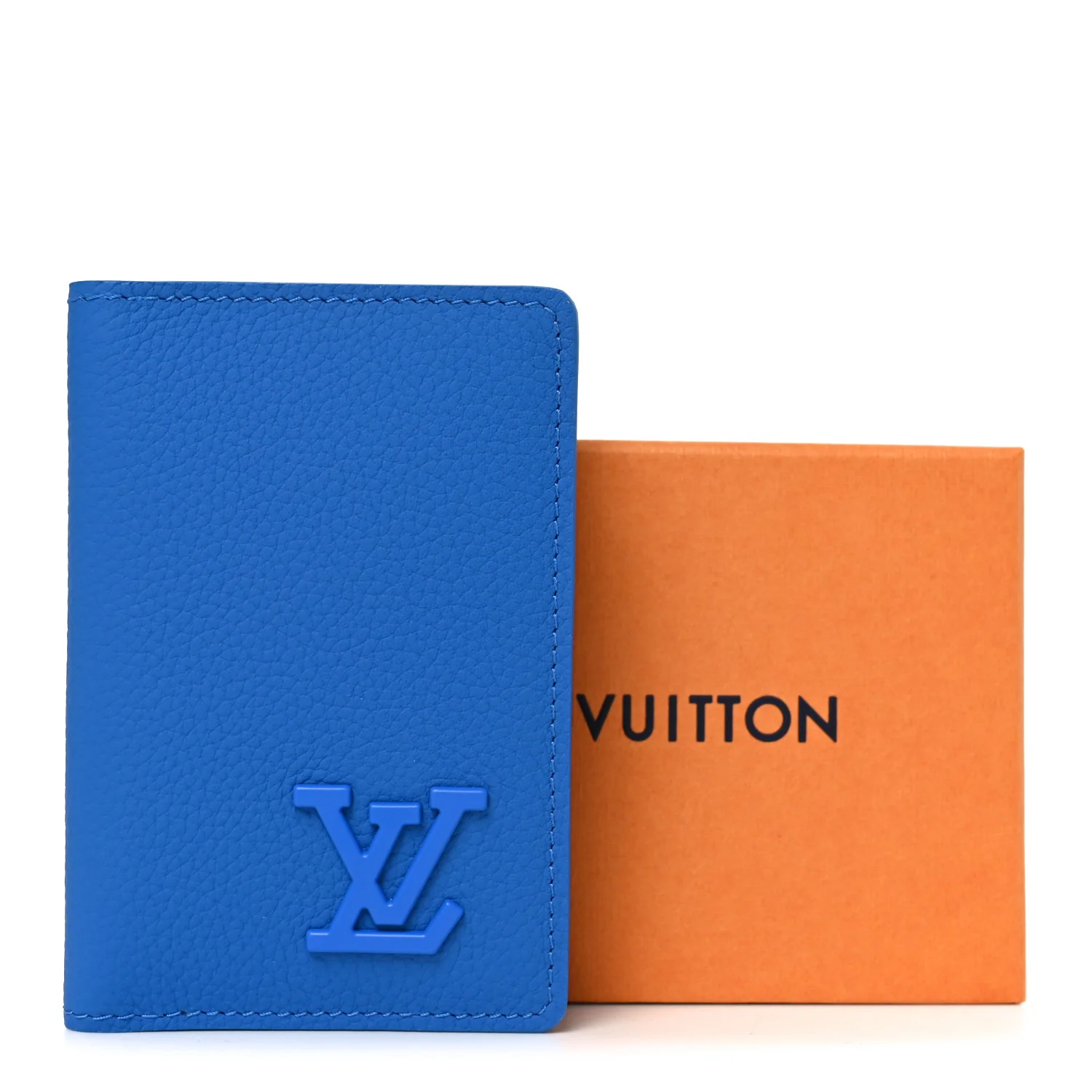 Grained Calfskin Aerogram Pocket Organizer Bright Blue - Image 7