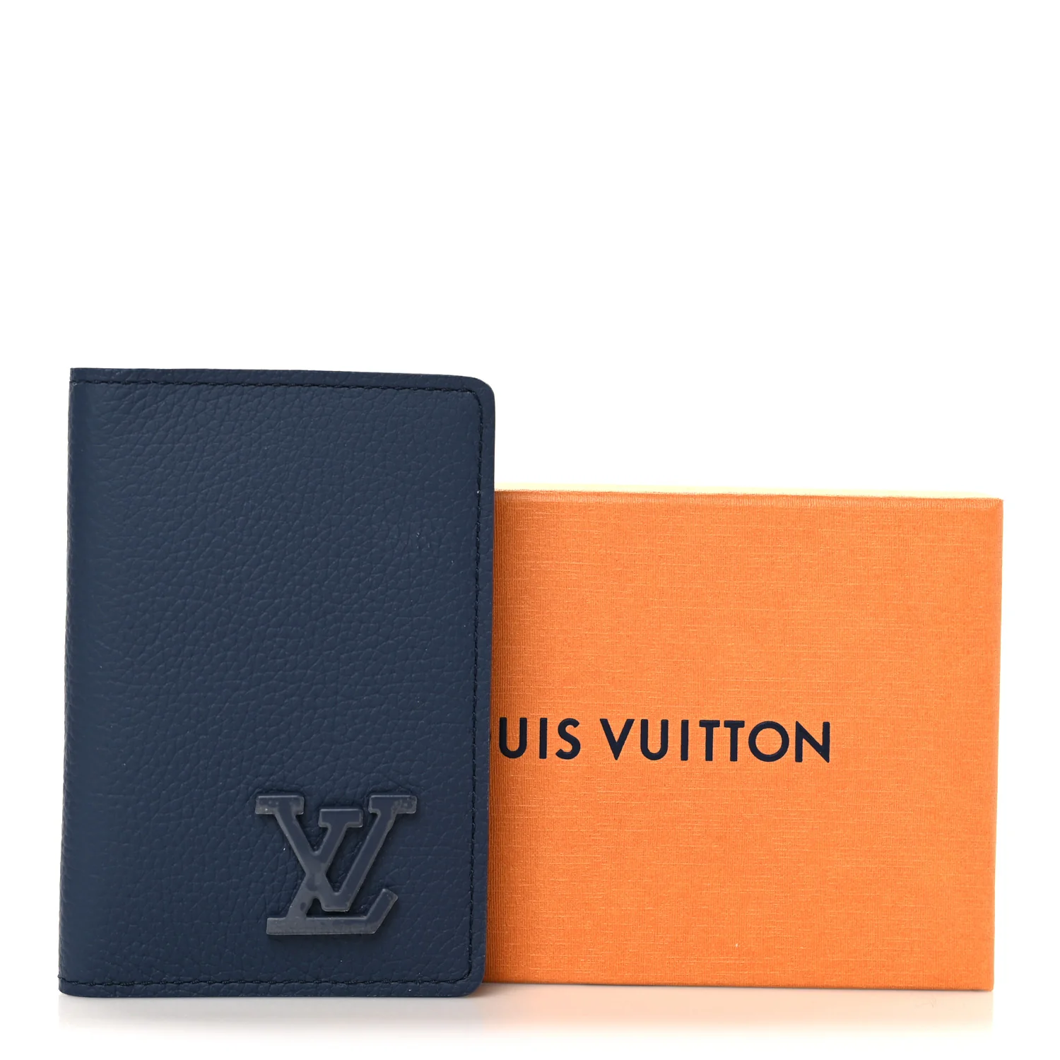 Grained Calfskin Aerogram Pocket Organizer Navy - Image 7