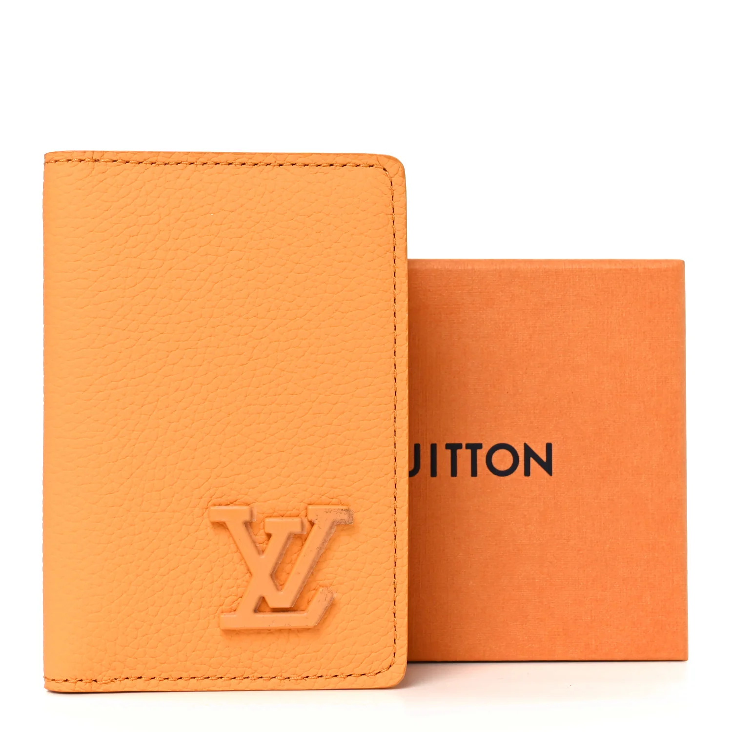 Grained Calfskin Aerogram Pocket Organizer Safran - Image 7