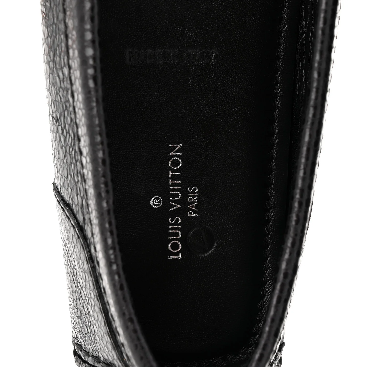 Grained Calfskin Close Up Flat Loafer 37 Black - Image 8