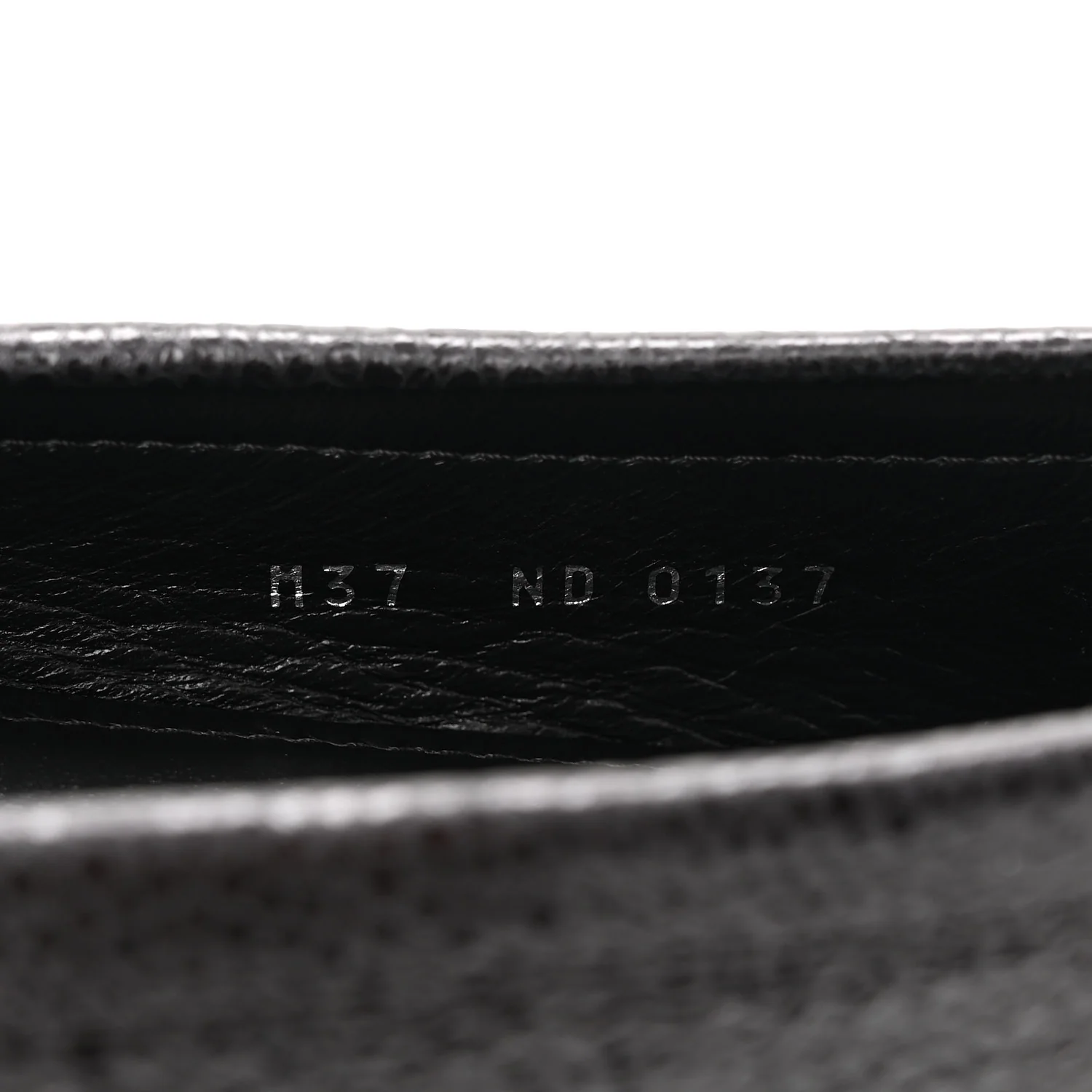 Grained Calfskin Close Up Flat Loafer 37 Black - Image 9